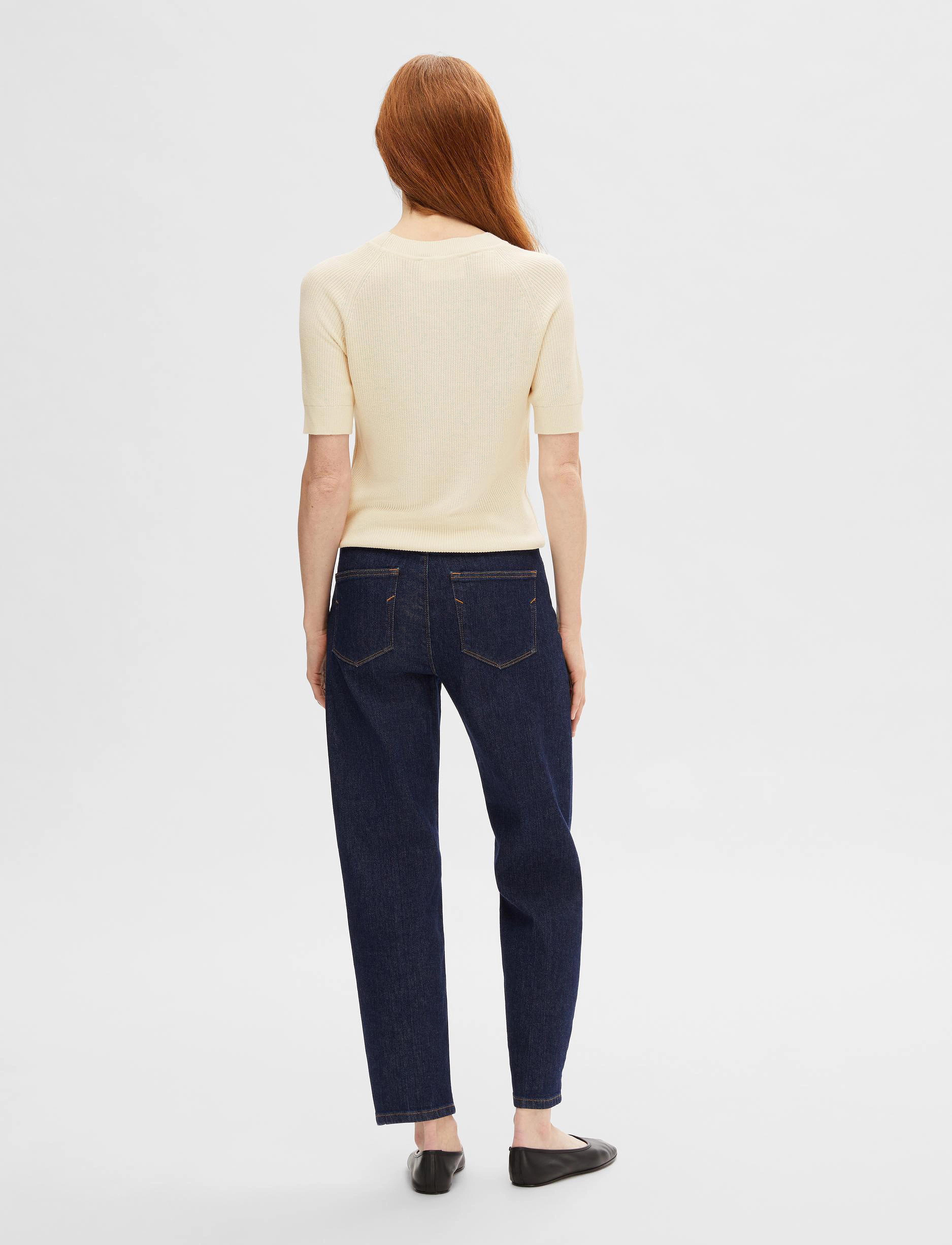 Selected - SLFELINNA NEW SS KNIT TOP NOOS - pullover - birch - 2