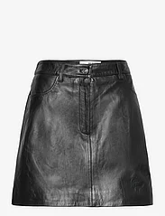 Selected Femme - SLFBEATRICE MW MINI LEATHER SKIRT B - leather skirts - black - 0
