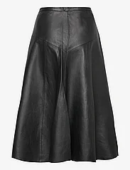 Selected Femme - SLFRILLO HW LEATHER MIDI SKIRT B - leather skirts - black - 1