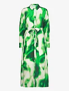 SLFCLAUDINE LS ANKLE SHIRT DRESS B - CLASSIC GREEN