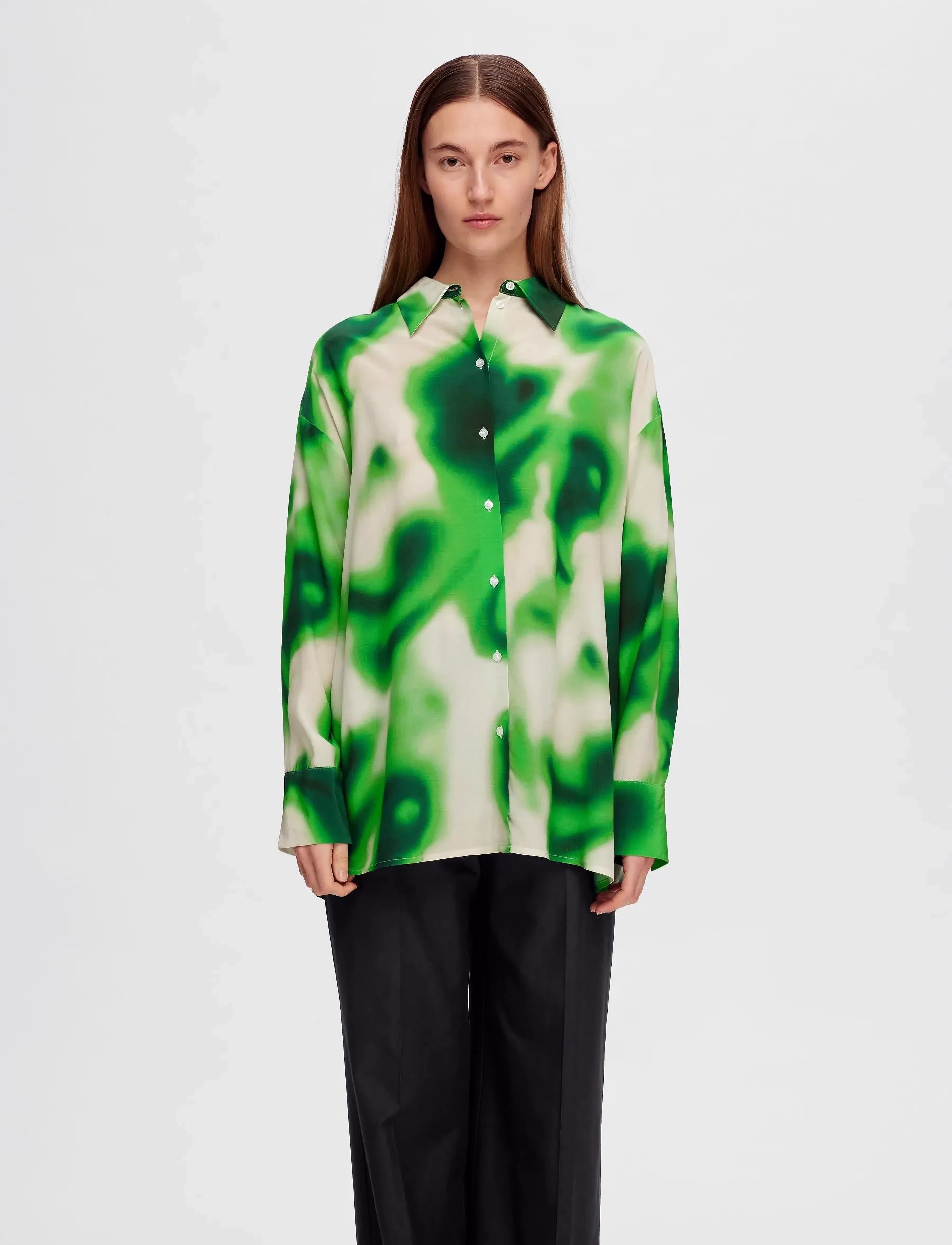 Selected - SLFCLAUDINE LS SHIRT B - langärmlige hemden - classic green - 2