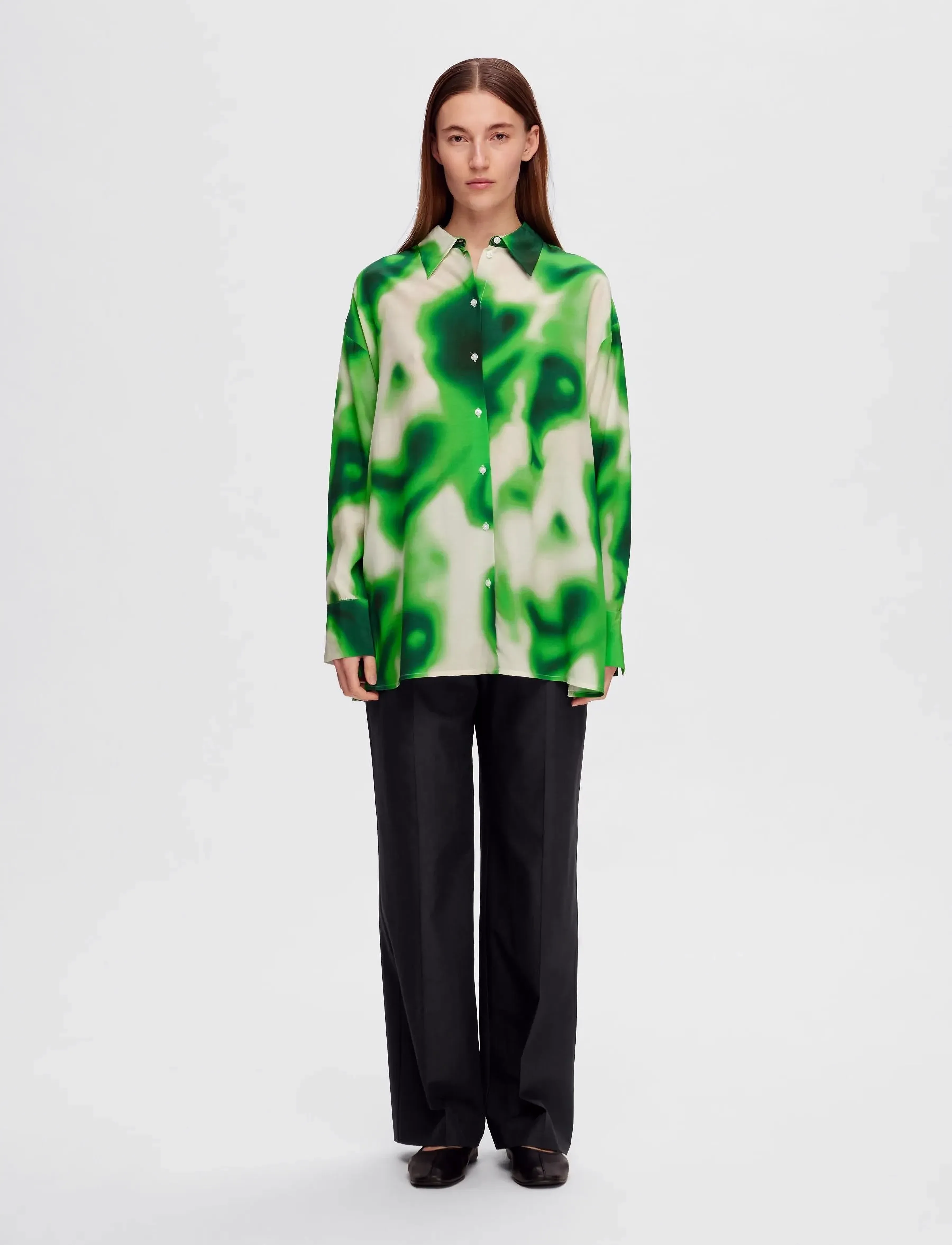 Selected - SLFCLAUDINE LS SHIRT B - langärmlige hemden - classic green - 4