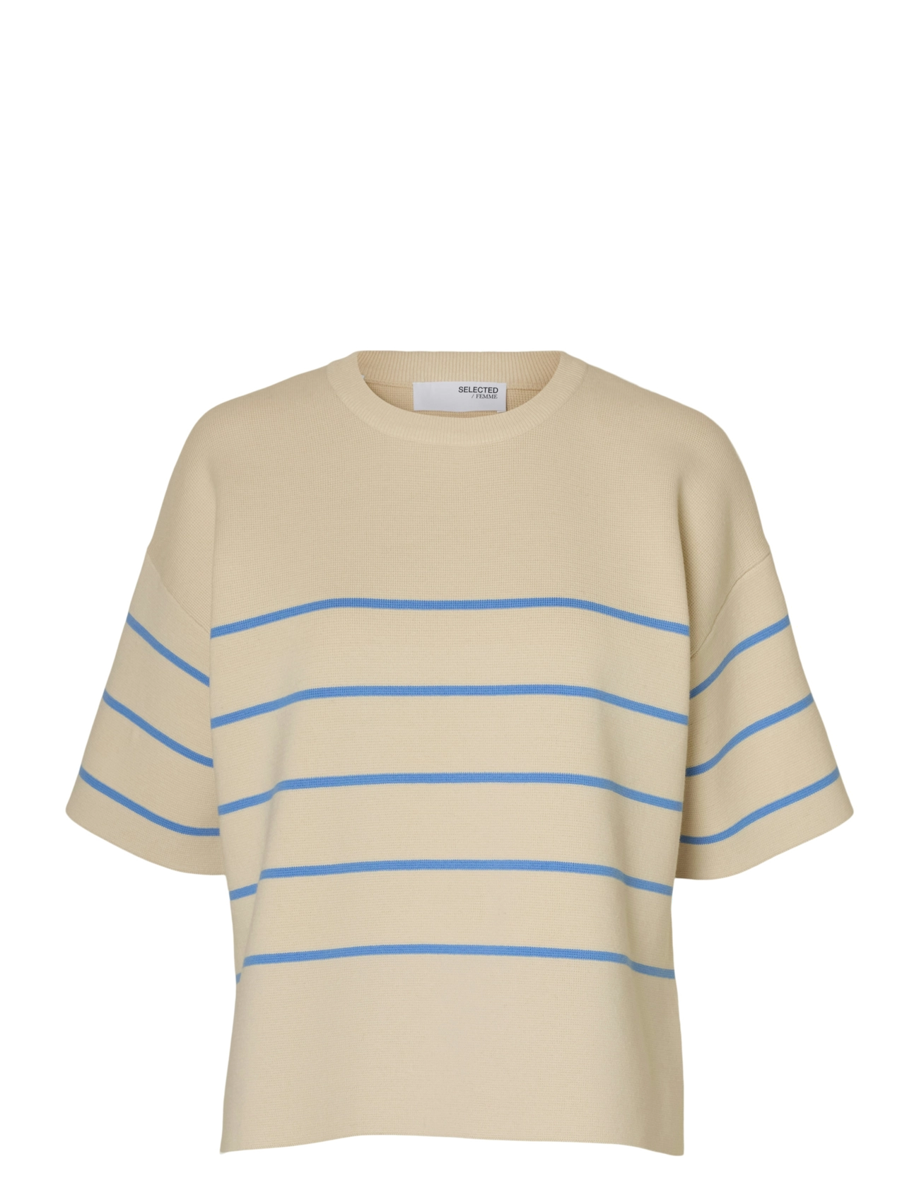 SELECTED Slfliva 2/4 Knit O-Neck Noos Beige - L - Damen