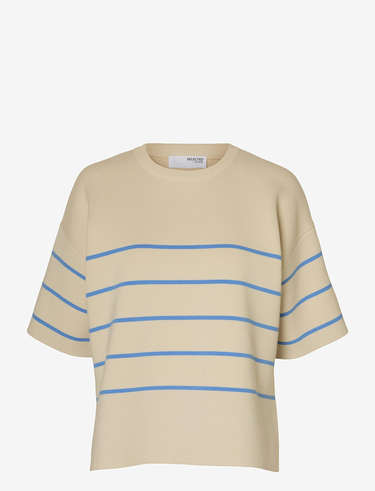 Selected - SLFLIVA 2/4 KNIT O-NECK NOOS - sviitrid - birch - 1