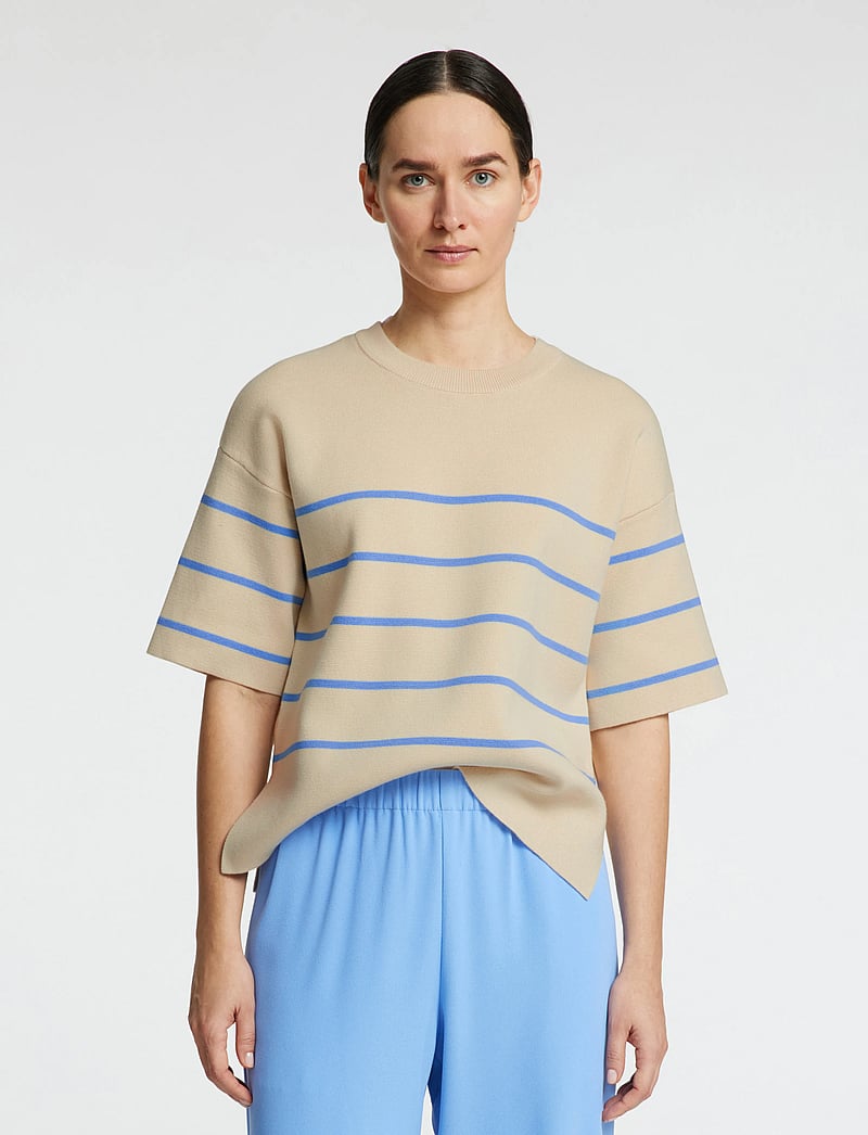 Selected - SLFLIVA 2/4 KNIT O-NECK NOOS - sviitrid - birch - 0