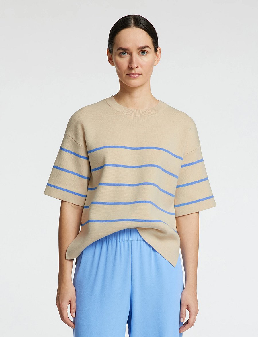 Selected - SLFLIVA 2/4 KNIT O-NECK NOOS - pullover - birch - 0