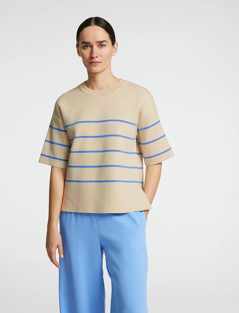 Selected - SLFLIVA 2/4 KNIT O-NECK NOOS - sviitrid - birch - 4