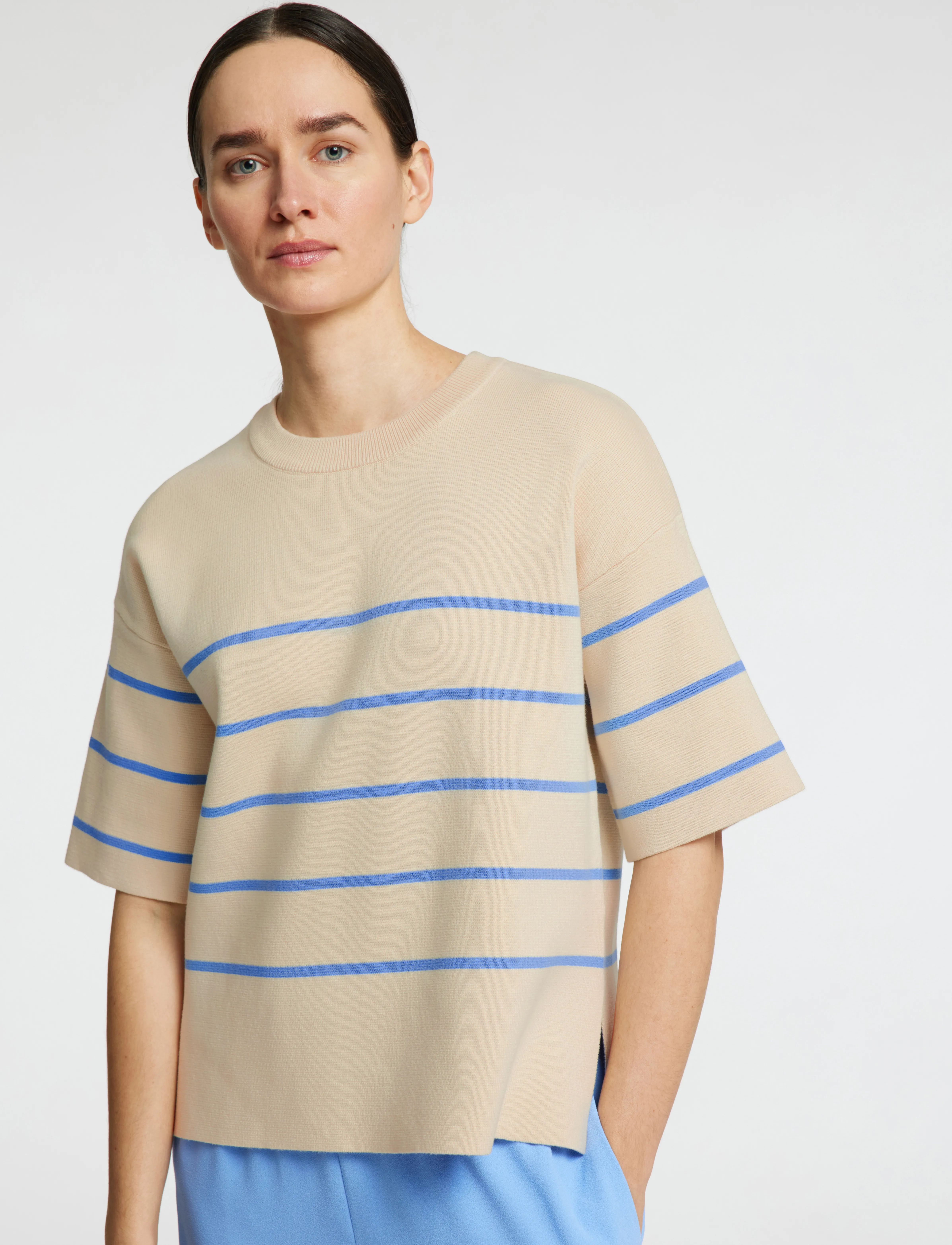Selected - SLFLIVA 2/4 KNIT O-NECK NOOS - pullover - birch - 5