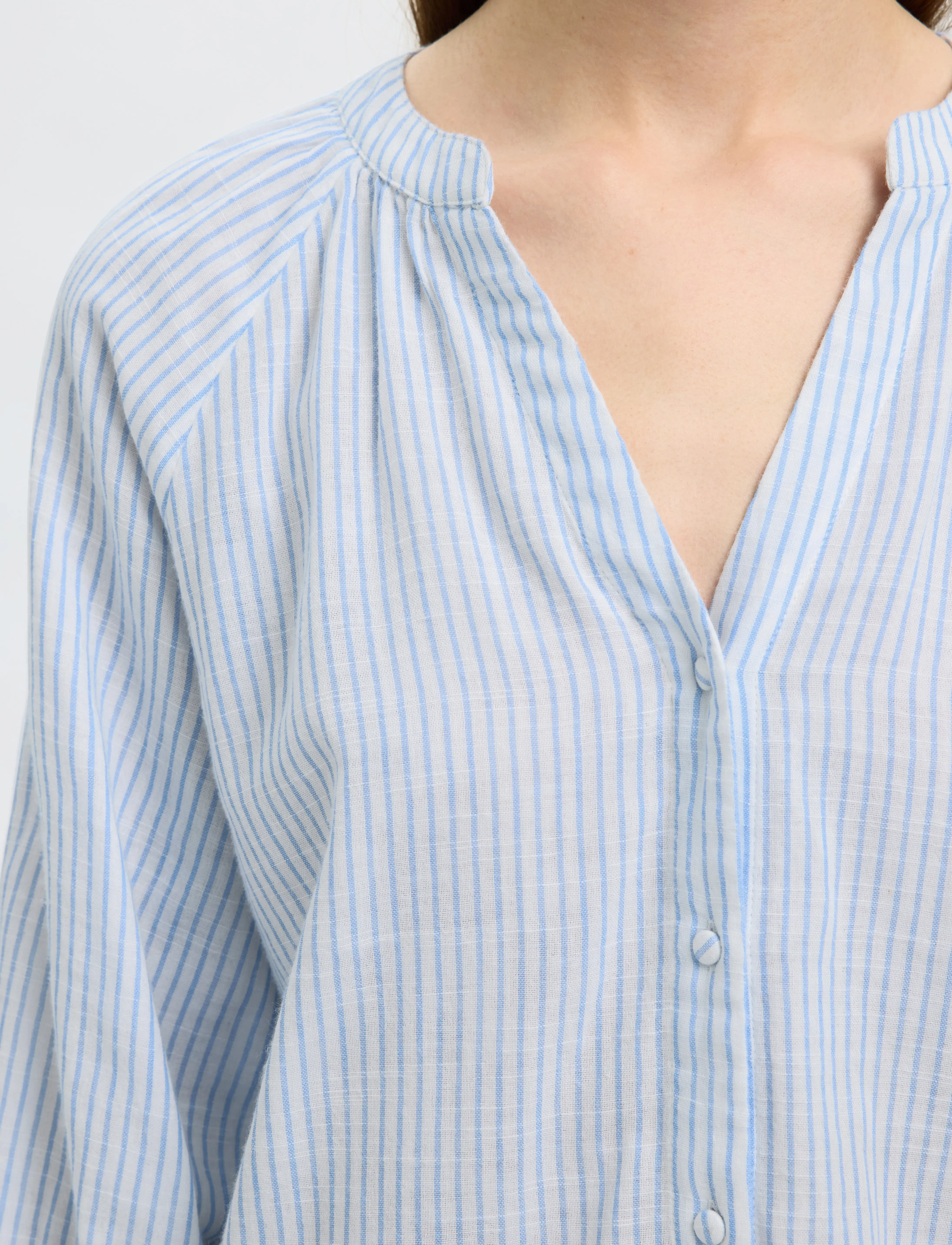 Selected - SLFALBERTA 3/4 STRIPE SHIRT NOOS - langärmlige hemden - cornflower blue - 3