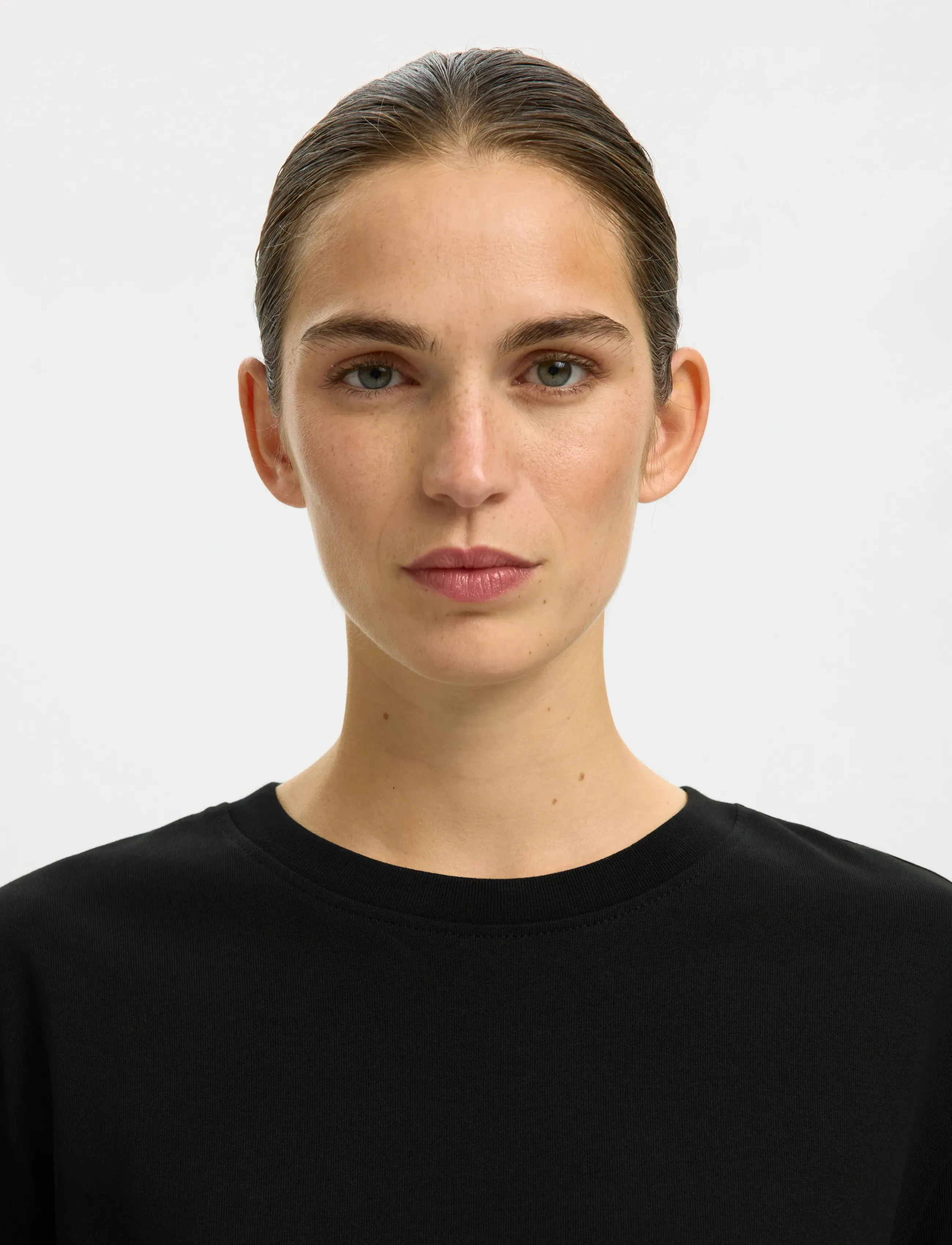 Selected - SLWESSENTIAL LS BOXY TEE NOOS - langærmede toppe - black - 4