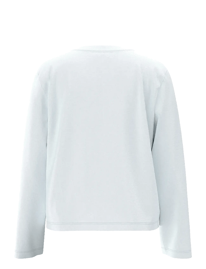 Selected - SLWESSENTIAL LS BOXY TEE NOOS - langærmede toppe - bright white - 2
