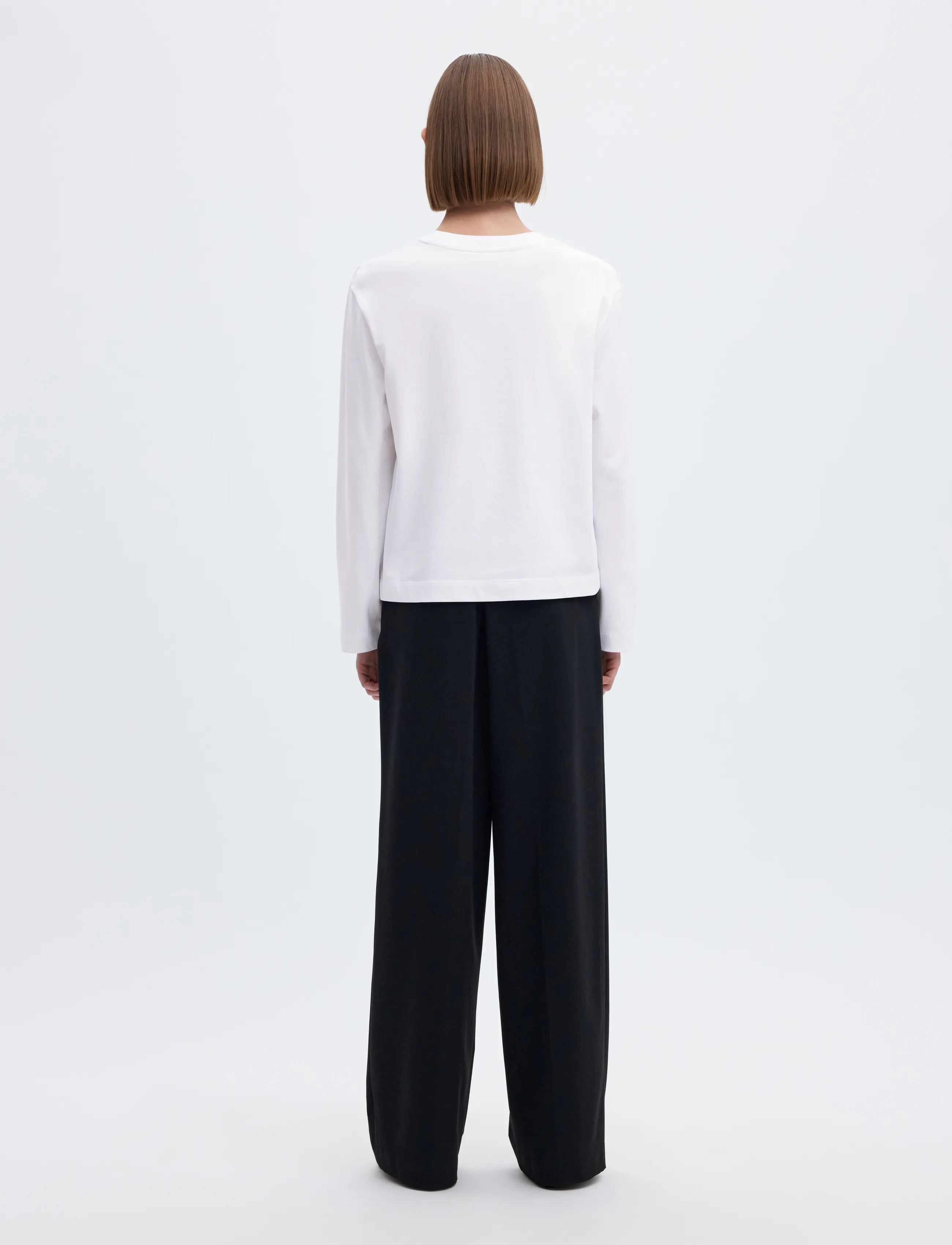 Selected - SLWESSENTIAL LS BOXY TEE NOOS - long-sleeved tops - bright white - 3