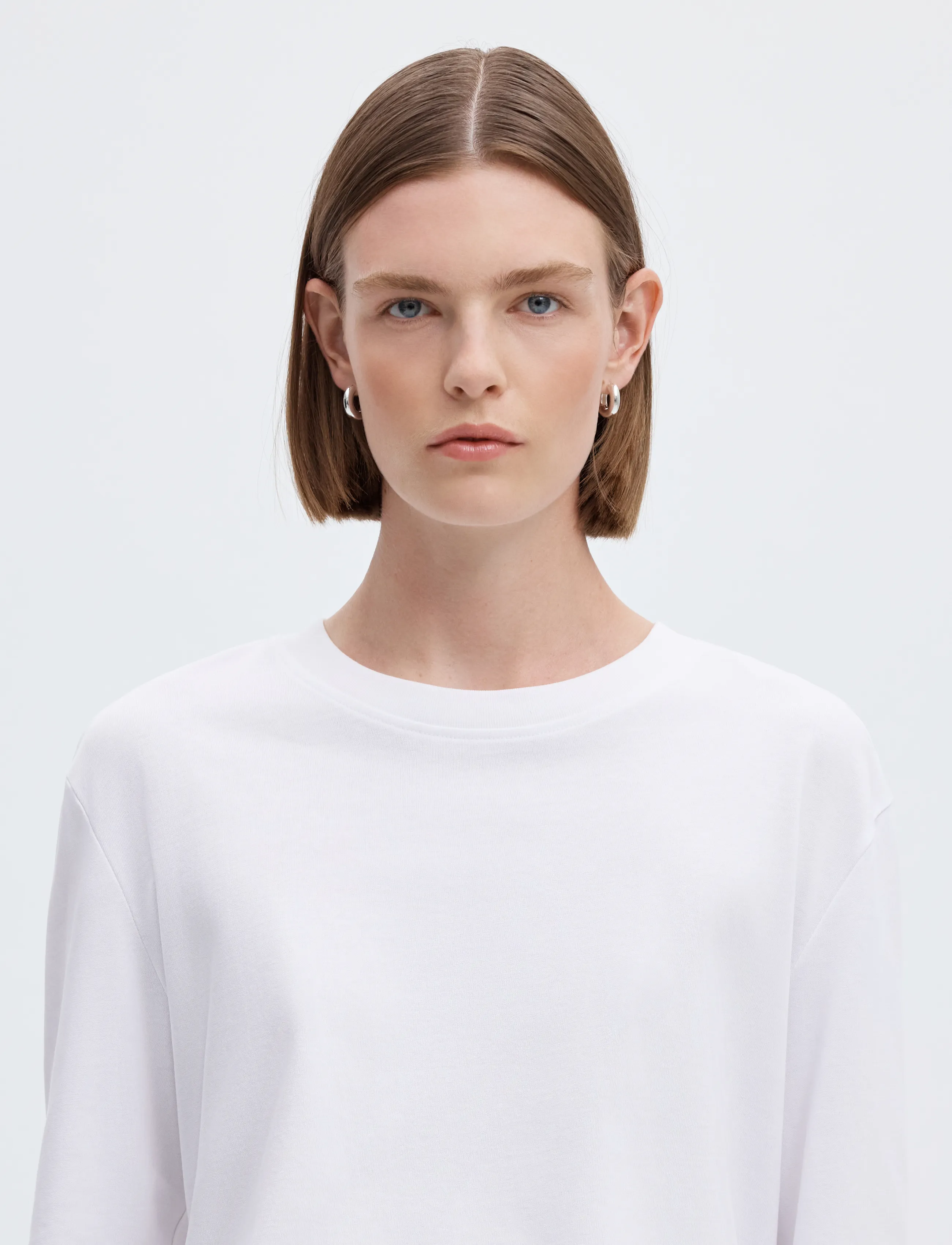 Selected - SLWESSENTIAL LS BOXY TEE NOOS - long-sleeved tops - bright white - 5