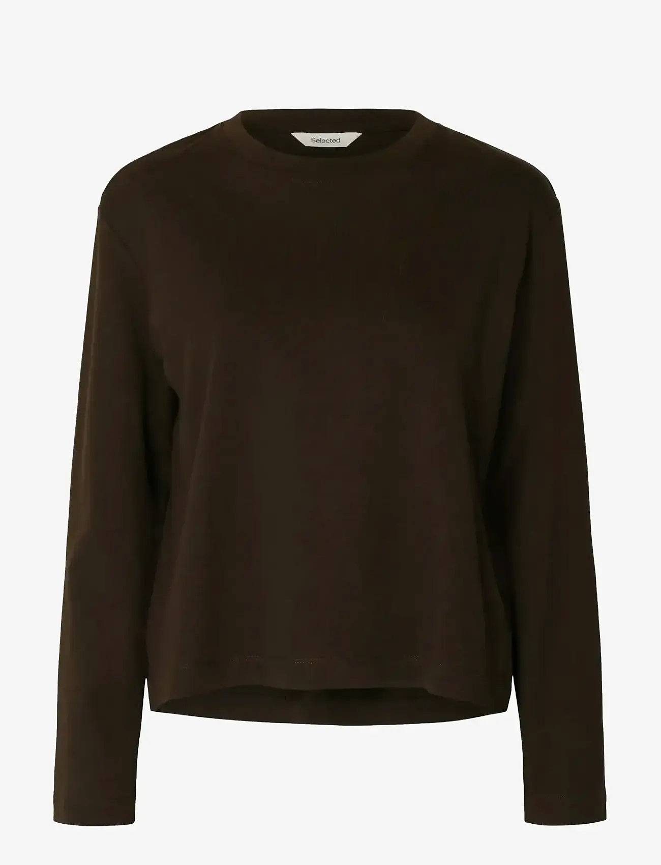Selected - SLWESSENTIAL LS BOXY TEE NOOS - langärmlige tops - delicioso - 1