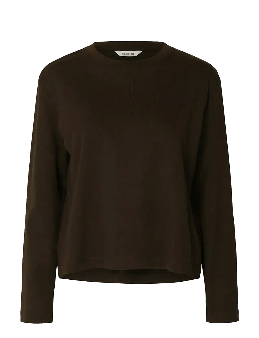 Selected - SLWESSENTIAL LS BOXY TEE NOOS - t-shirts met lange mouwen - delicioso - 1