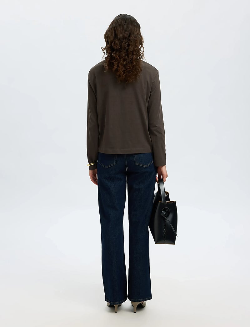 Selected - SLWESSENTIAL LS BOXY TEE NOOS - langärmlige tops - delicioso - 2