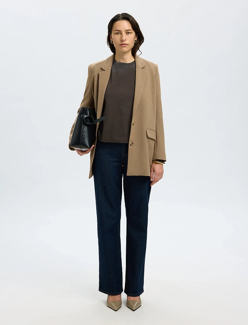 Selected - SLWESSENTIAL LS BOXY TEE NOOS - langärmlige tops - delicioso - 4