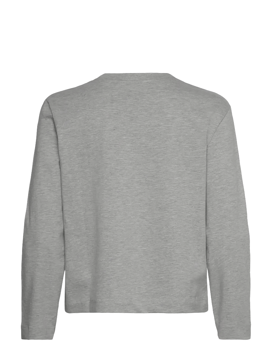 Selected - SLWESSENTIAL LS BOXY TEE NOOS - langærmede toppe - light grey melange - 2