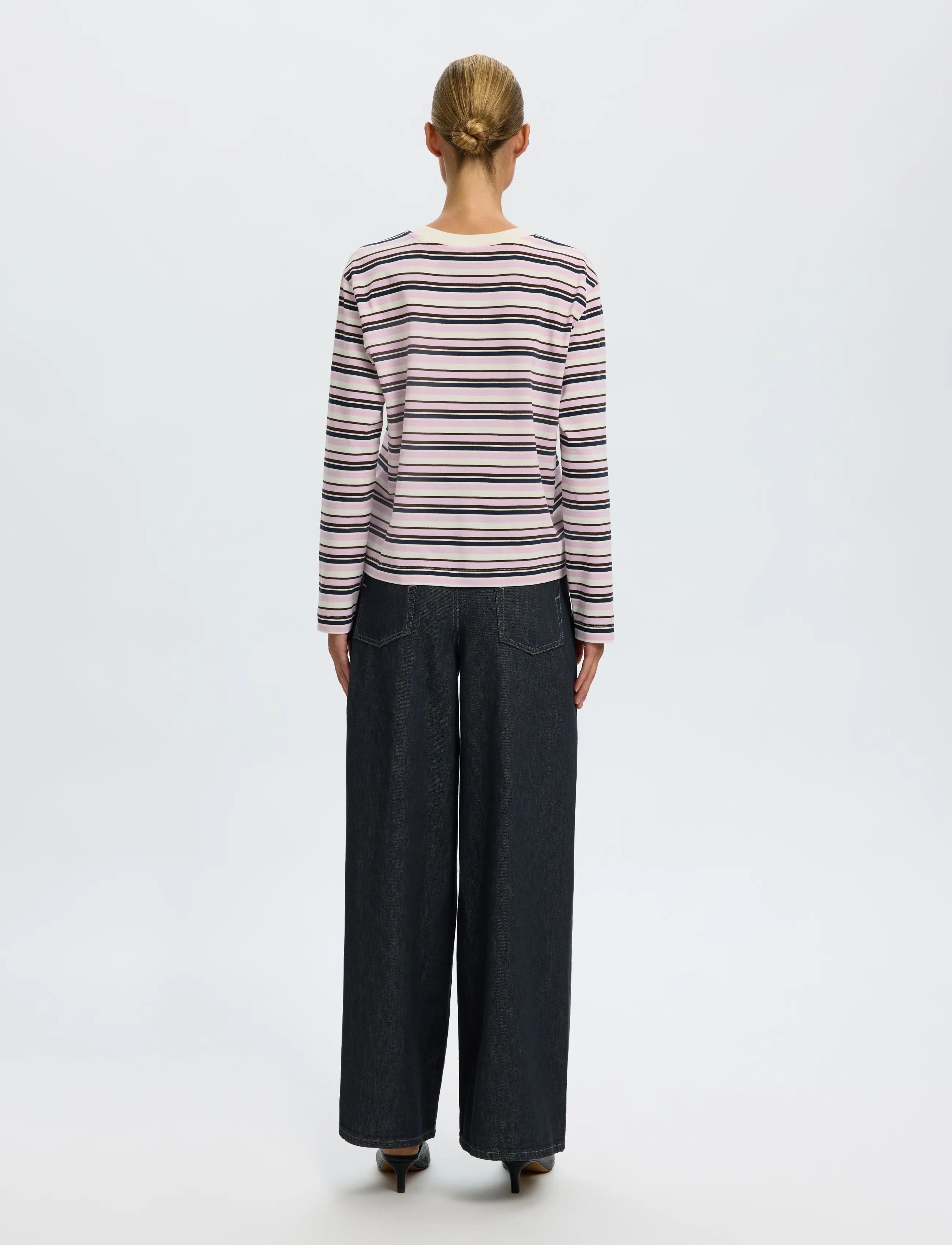 Selected - SLWESSENTIAL LS STRIPED BOXY TEE NOOS - langærmede toppe - winsome orchid - 2