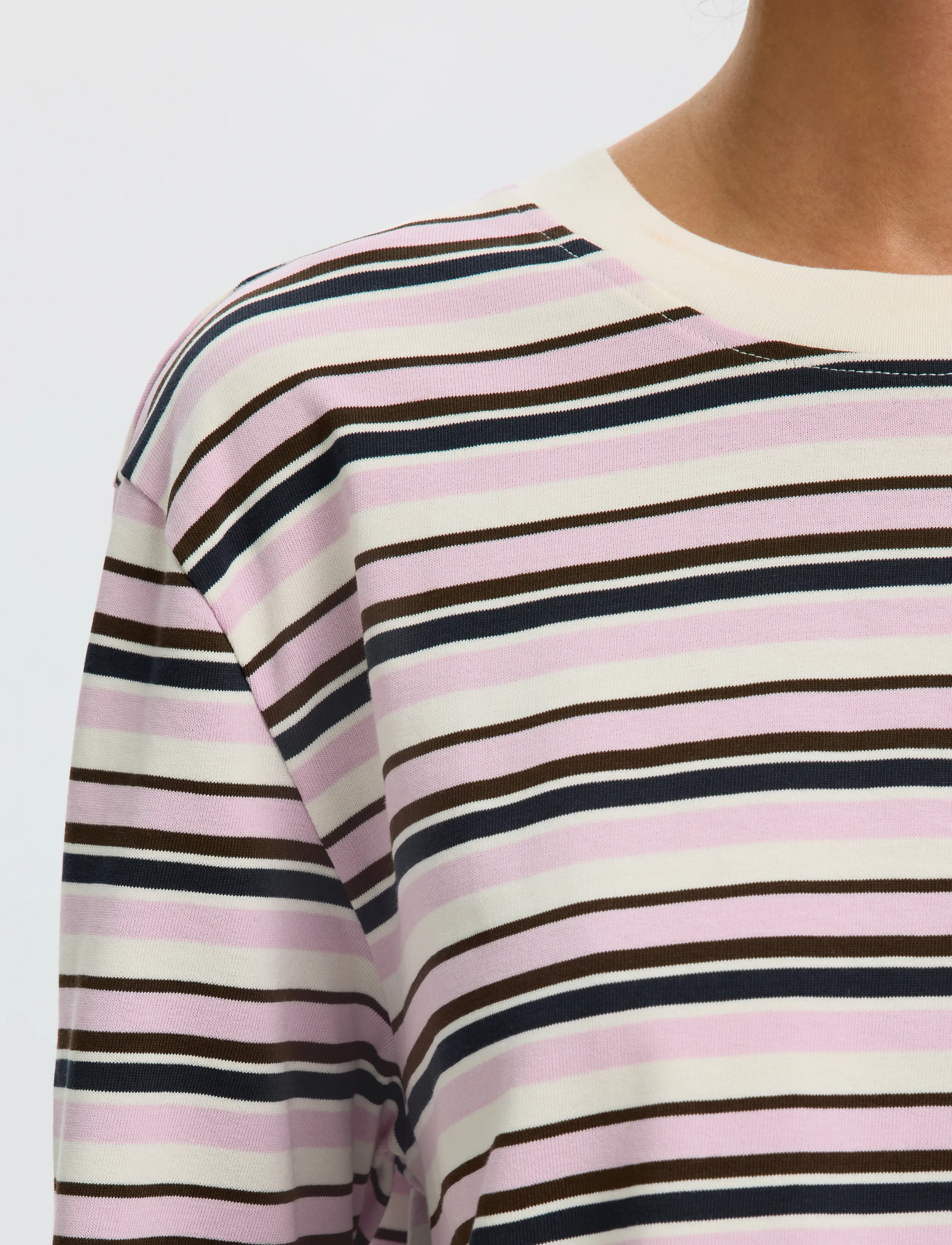 Selected - SLWESSENTIAL LS STRIPED BOXY TEE NOOS - langærmede toppe - winsome orchid - 4