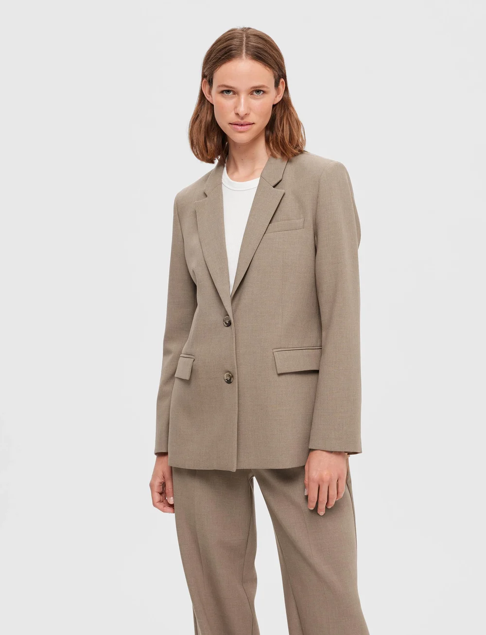 Selected - SLFRITA LS CLASSIC BLAZER CAMEL MEL NOOS - einreihige blazer - camel - 0