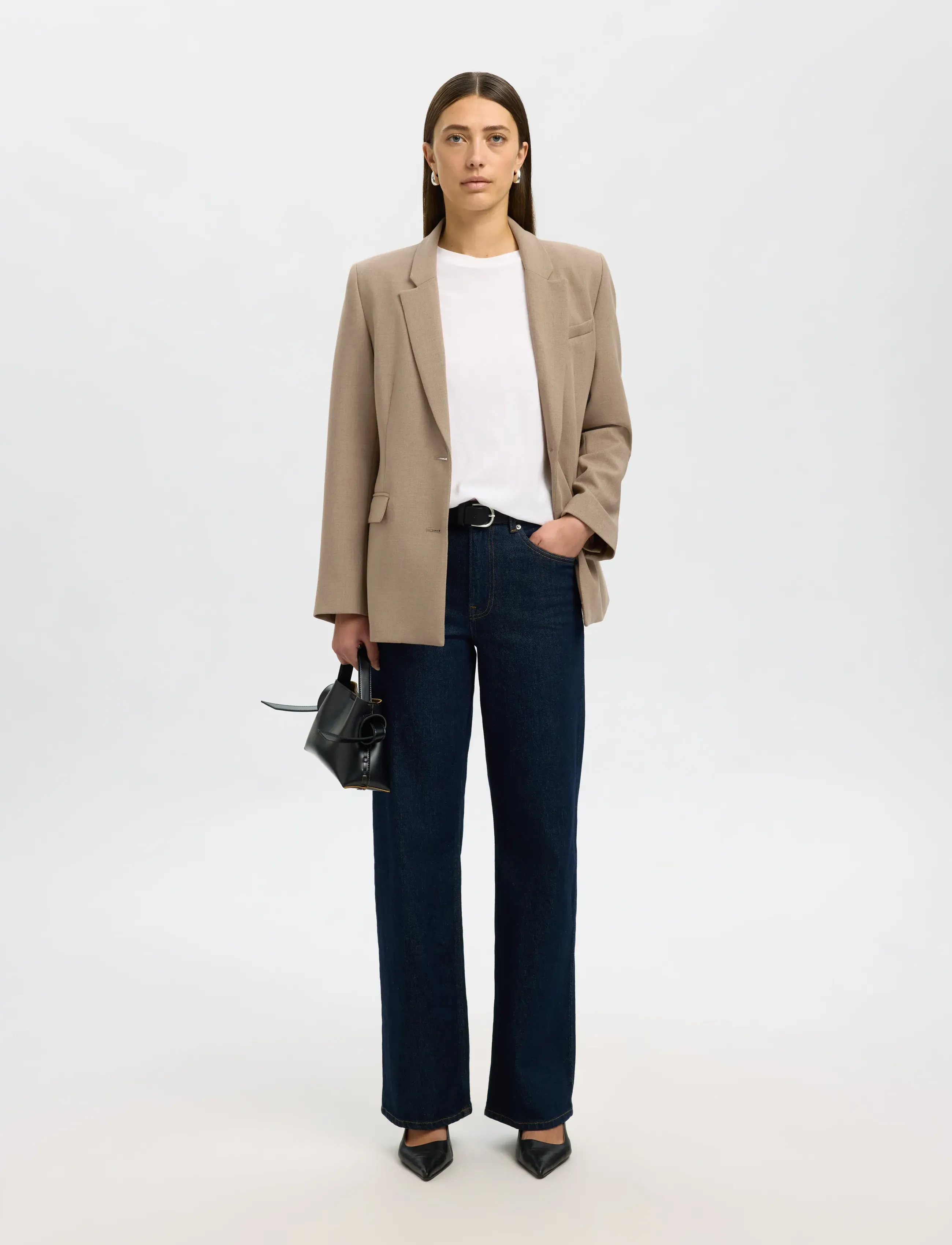 SELECTED Slfrita Ls Classic Blazer Camel Mel Noos dam – bild 5