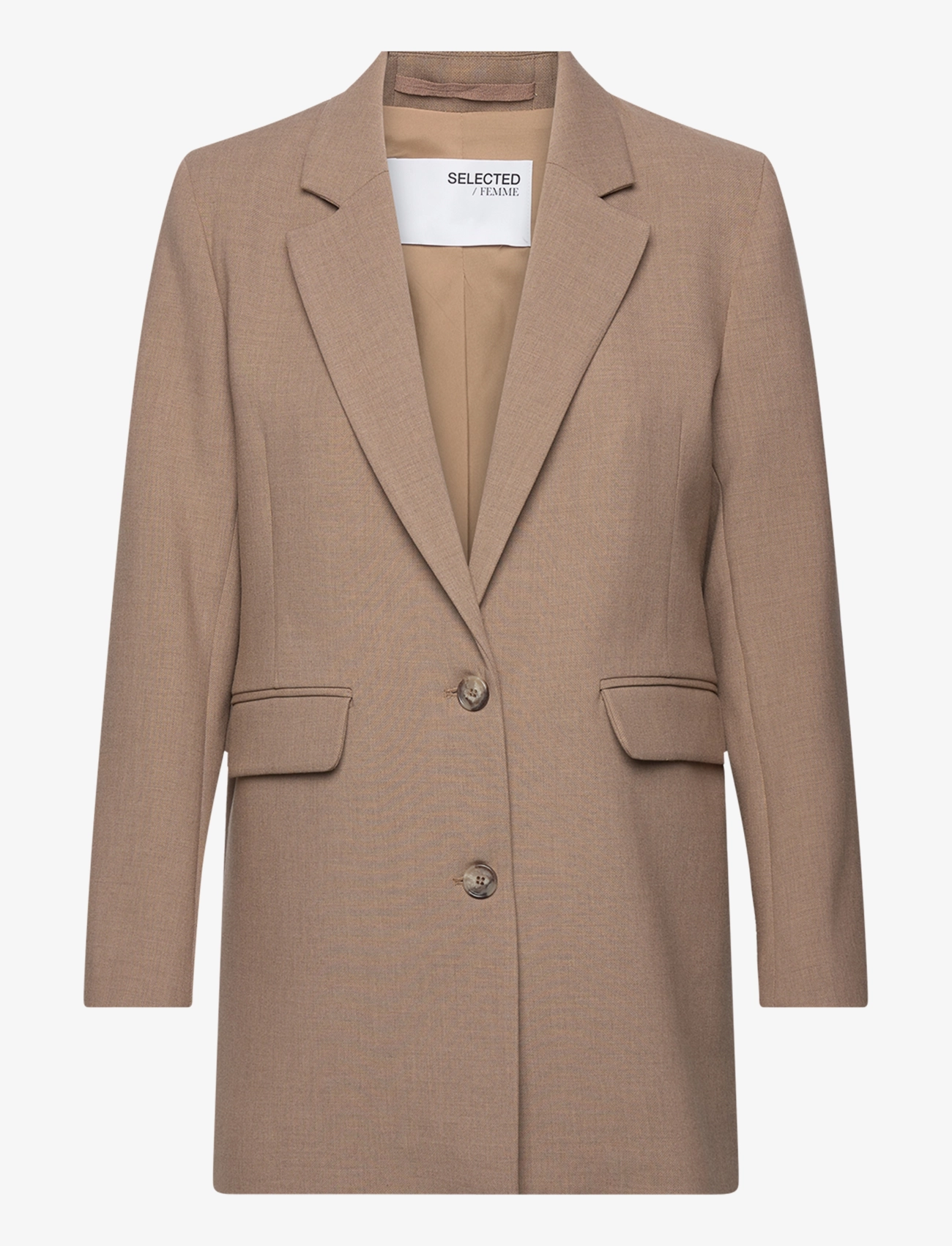 SELECTED Slwrita Ls Relaxed Blazer Camel Mel Noos Beige - 36 - Damen
