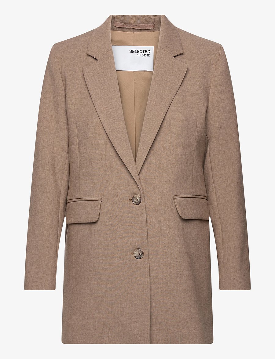 Selected - SLWRITA LS RELAXED BLAZER CAMEL MEL NOOS - einhnepptir jakkar - camel - 1