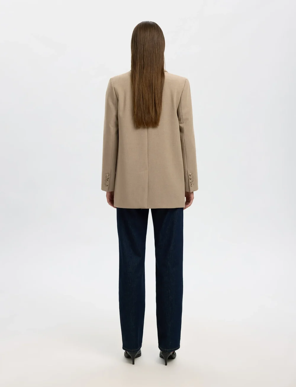 Selected - SLFRITA LS RELAXED BLAZER CAMEL MEL NOOS - einreihige blazer - camel - 3