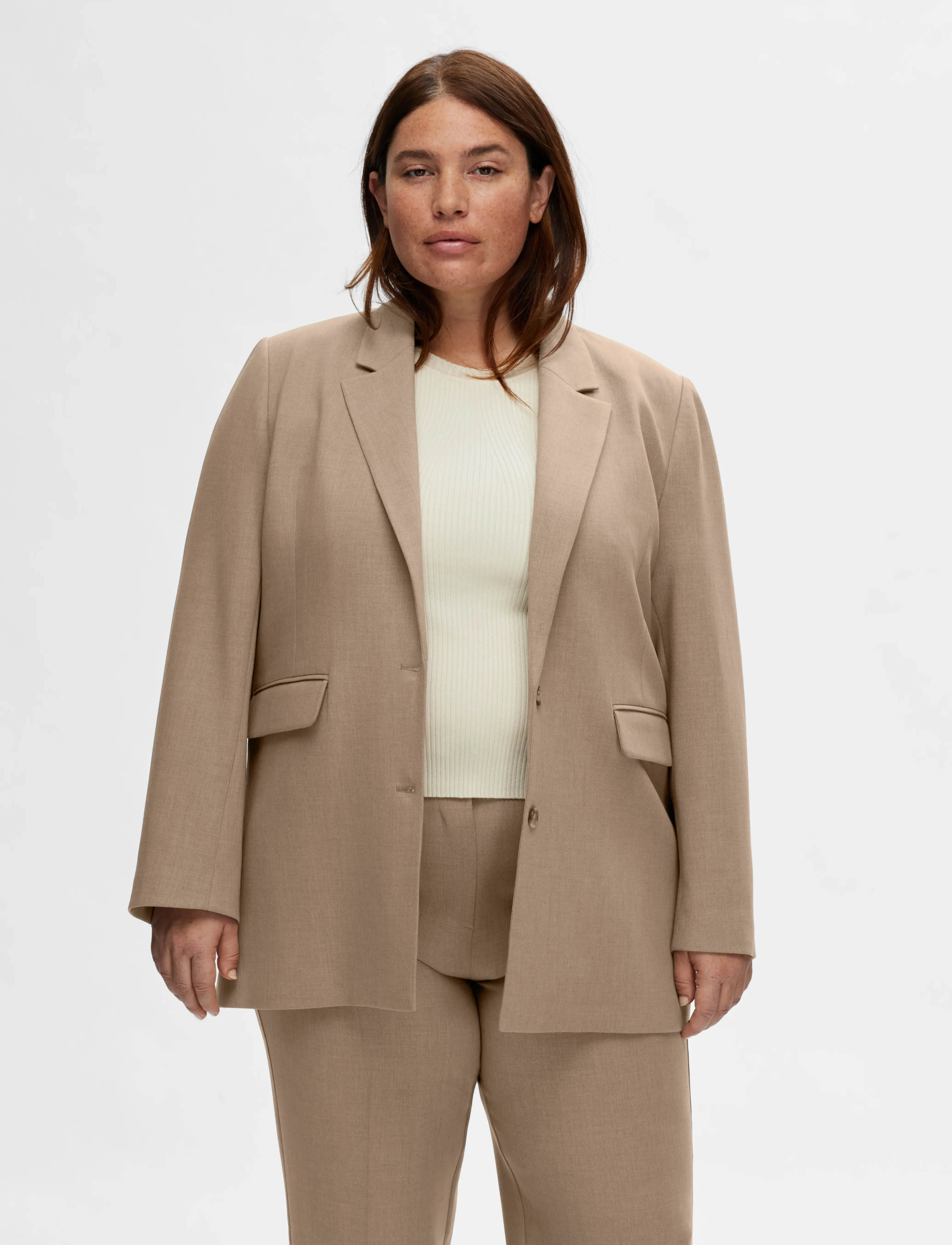 SELECTED Slfrita Ls Relaxed Blazer Camel Mel Noos dam – bild 6