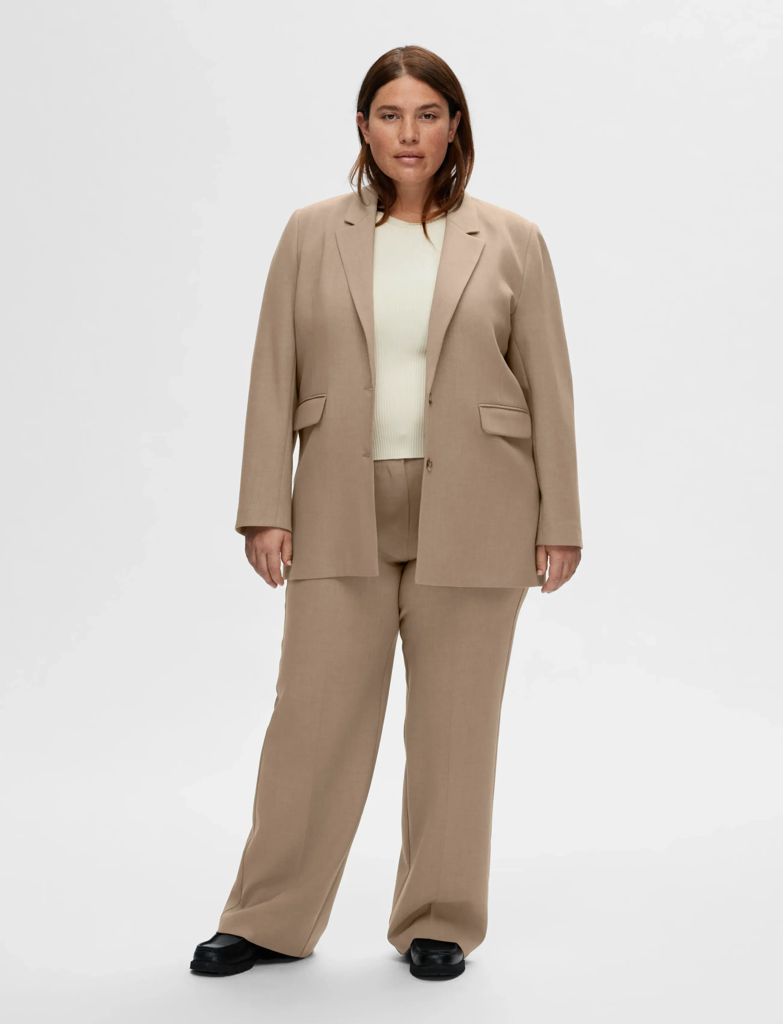 SELECTED Slfrita Ls Relaxed Blazer Camel Mel Noos dam – bild 7