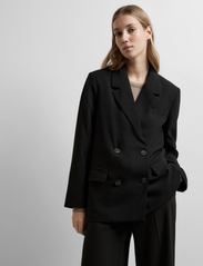 Selected Femme - SLFTINNI LS RELAXED BLAZER NOOS - festkläder till outletpriser - black - 4