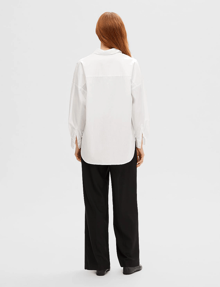 Selected - SLFDINA-SANNI LS SHIRT NOOS - langärmlige hemden - bright white - 3