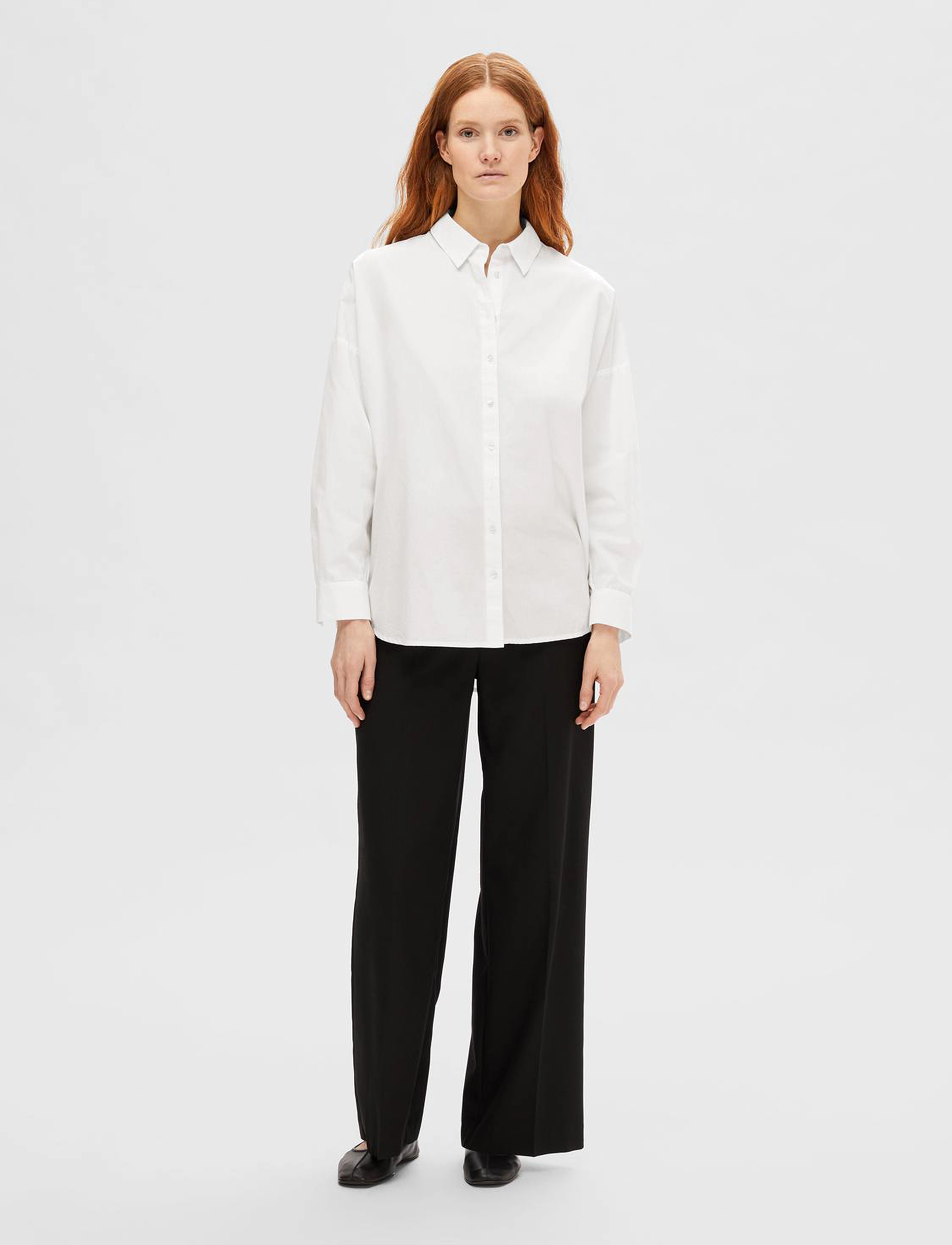 Selected - SLFDINA-SANNI LS SHIRT NOOS - bright white - 4