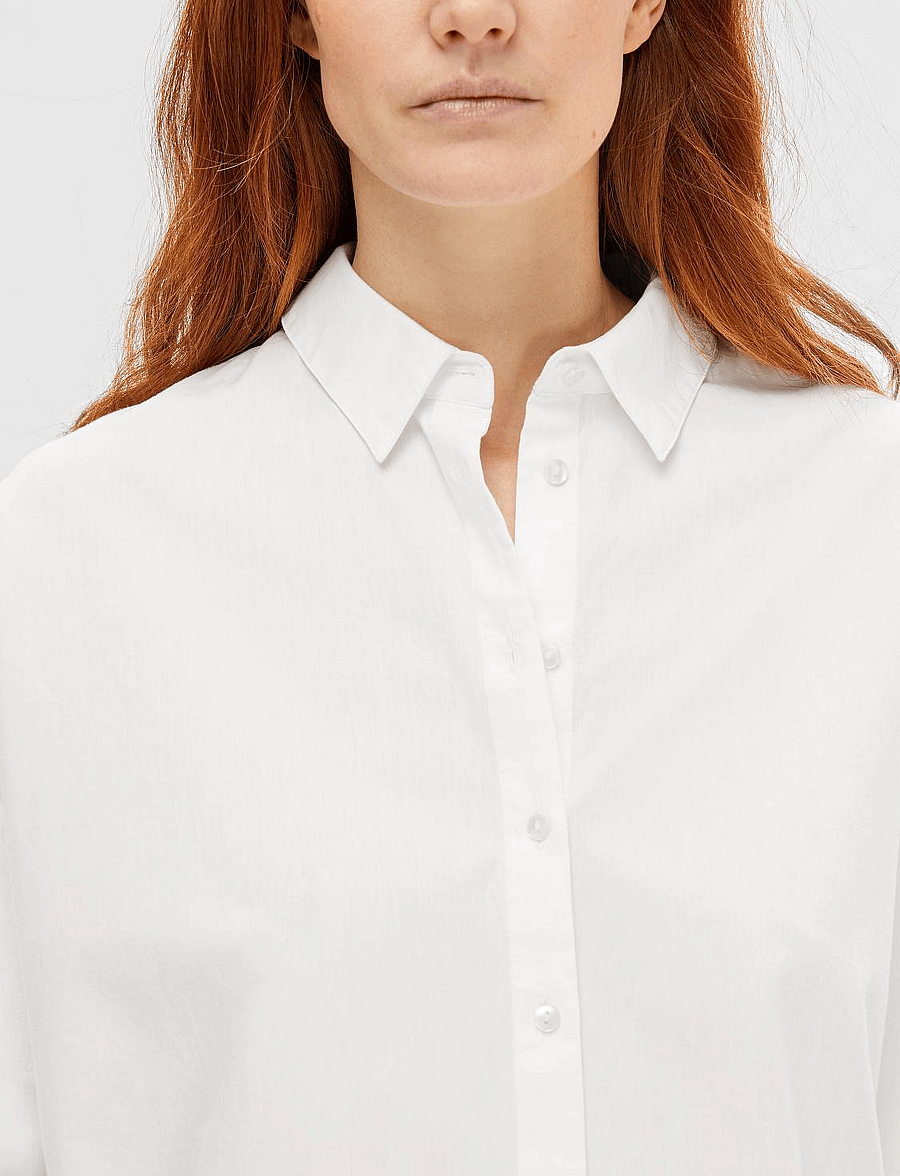 Selected - SLFDINA-SANNI LS SHIRT NOOS - langärmlige hemden - bright white - 5