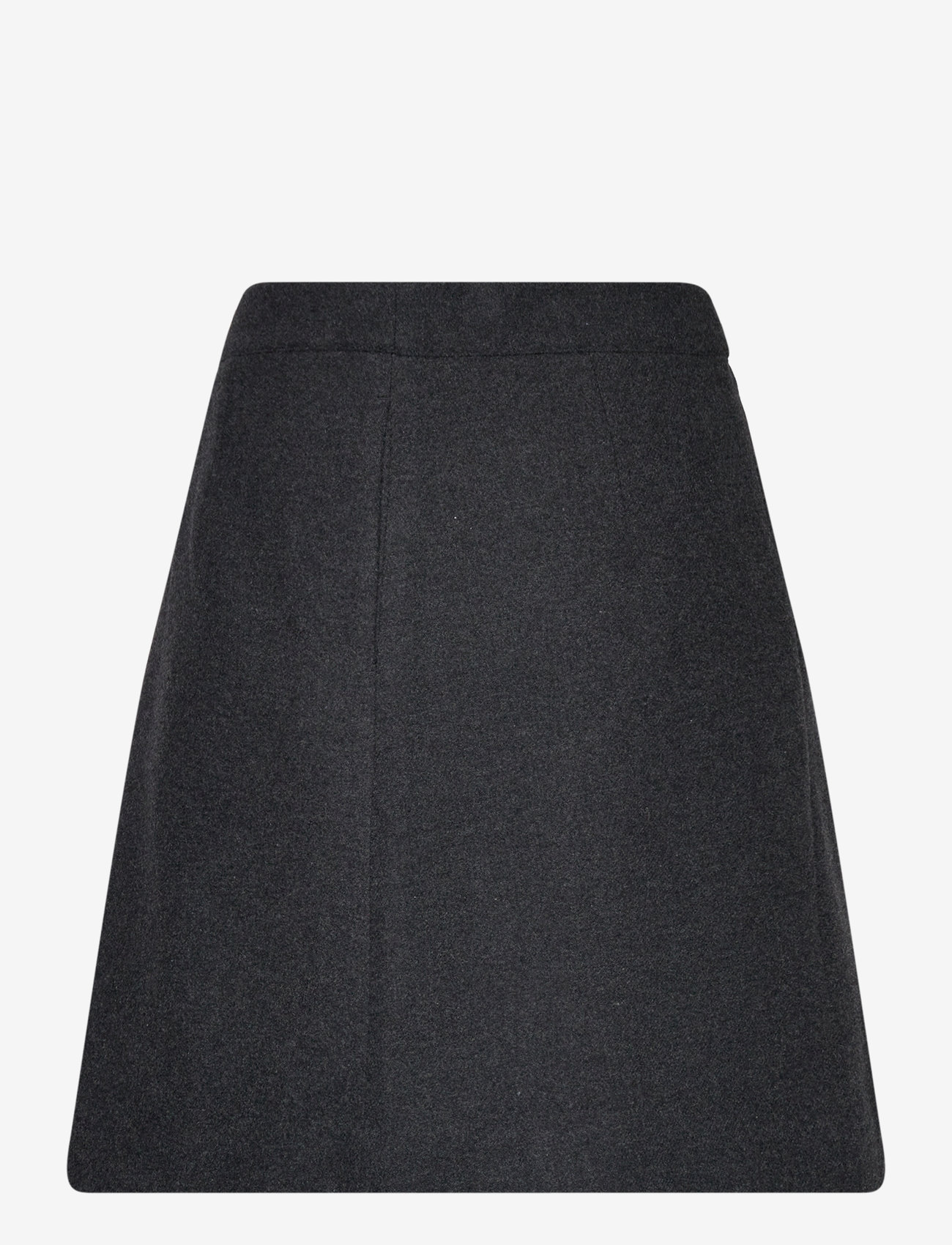 Selected - SLFMERCY-ULA HW MINI WOOL SKIRT - kurze röcke - dark grey melange - 2