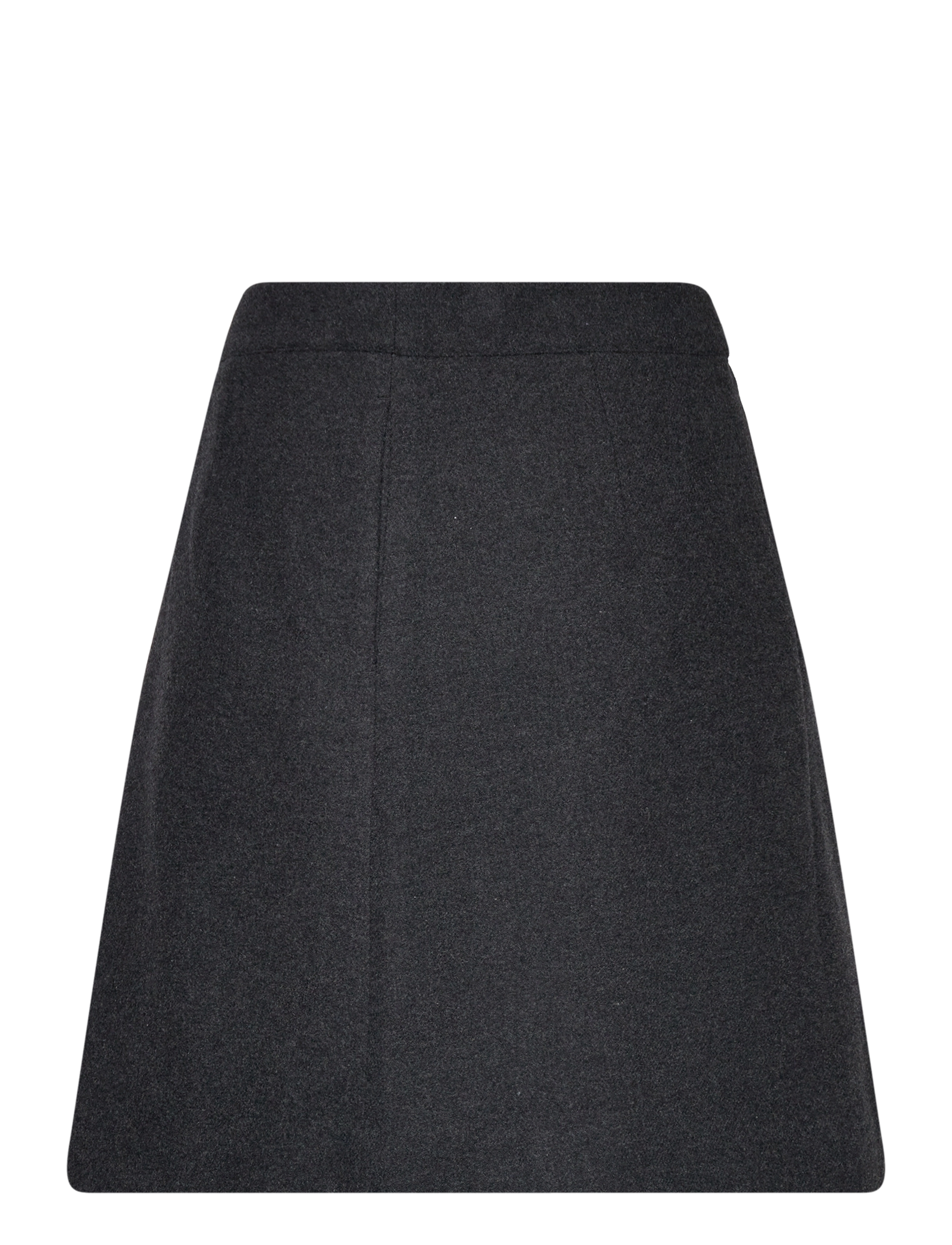 Selected - SLFMERCY-ULA HW MINI WOOL SKIRT - kurze röcke - dark grey melange - 2