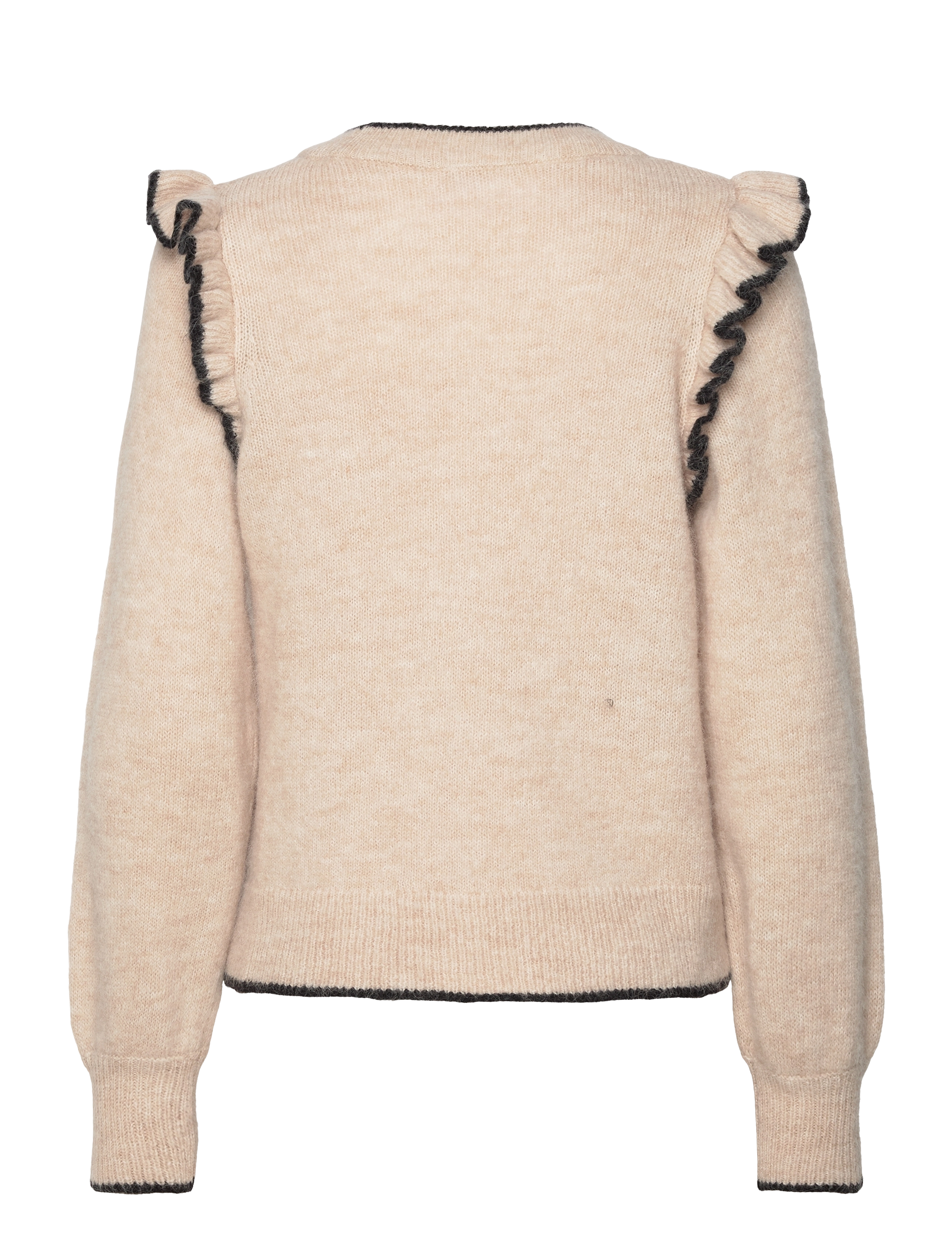 Selected - SLFALVA FRILLS LS KNIT O-NECK - pullover - birch - 2