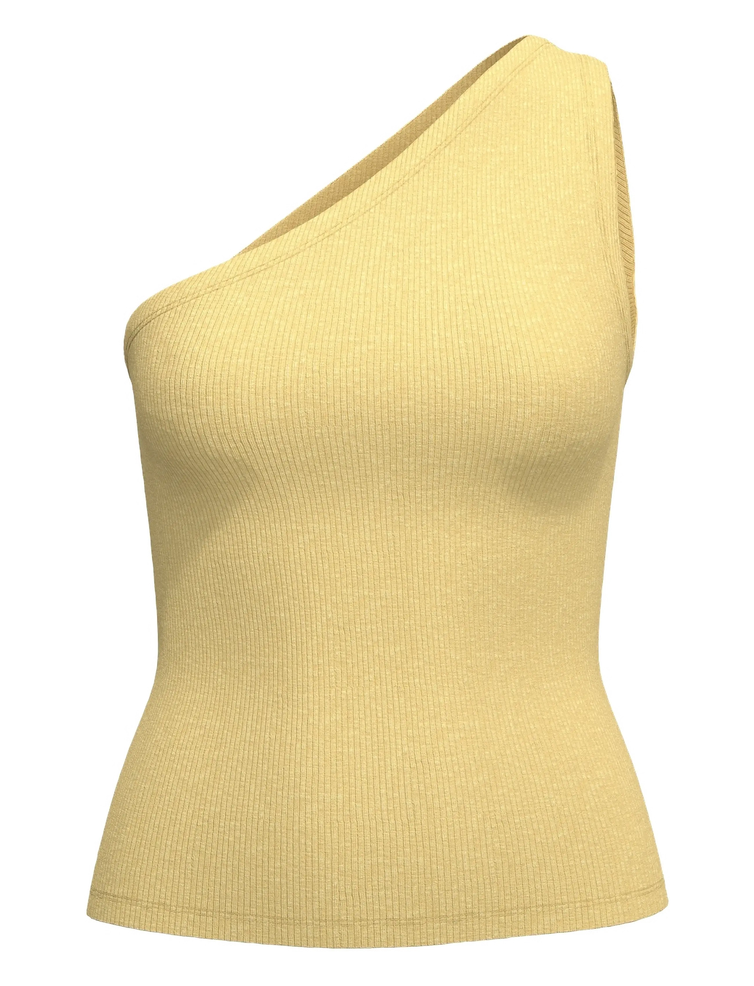 Selected SLFANNA ONE SHOULDER TOP - Selected - SUNDRESS / yellow