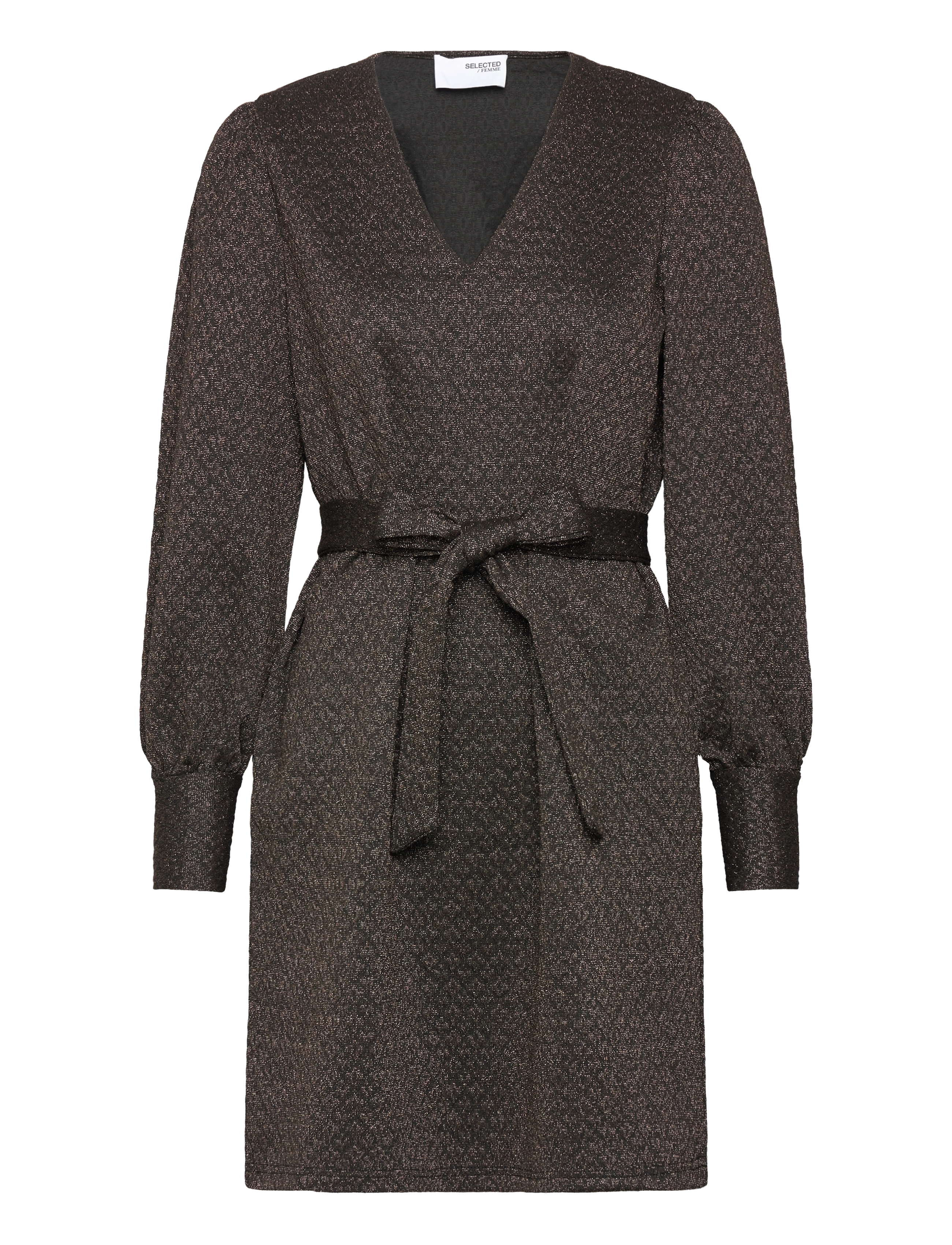 SELECTED Slfagnethe Glitter Kurz Jaquard Kleid Schwarz - S - Damen