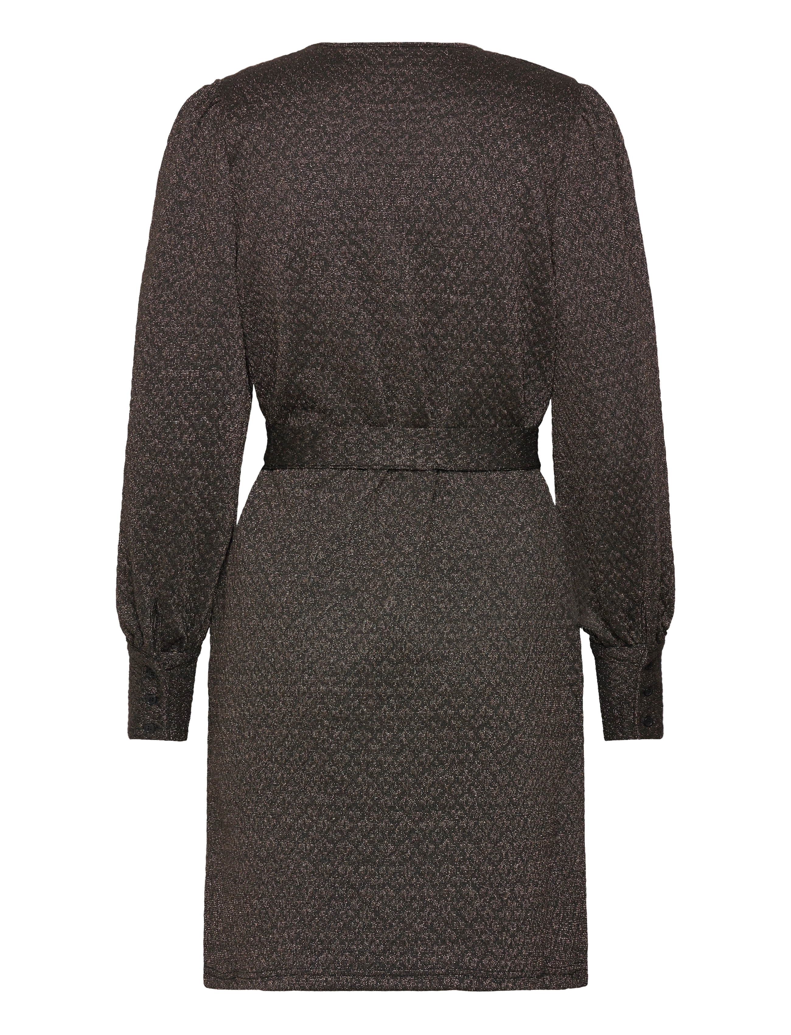Selected - SLFAGNETHE GLITTER SHORT JAQUARD DRESS - korta klänningar - black - 2