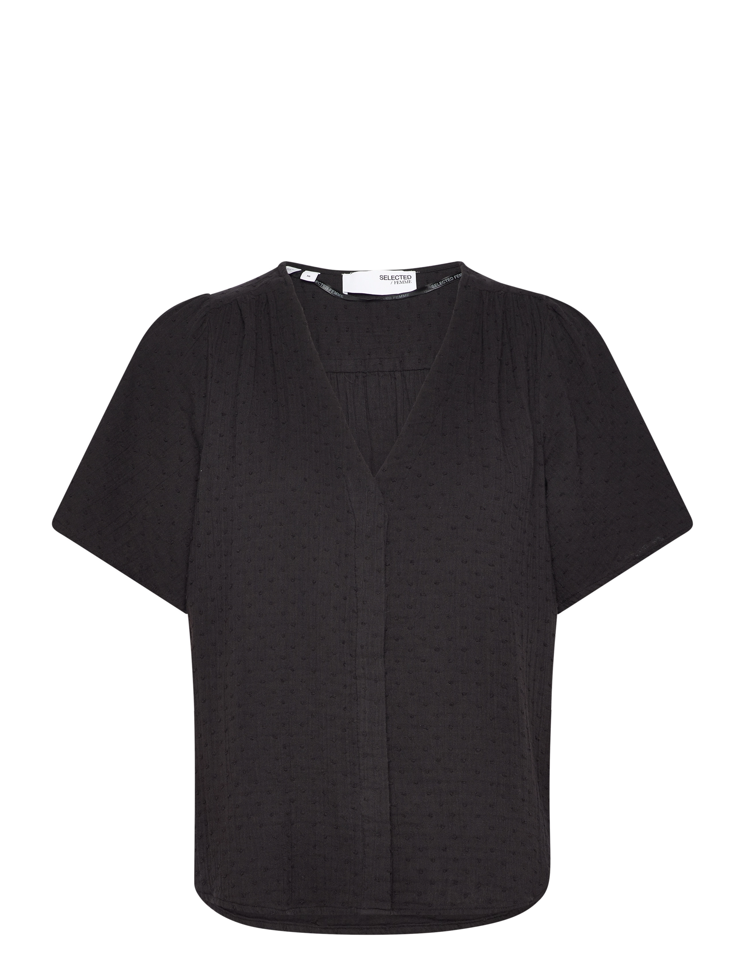 Selected SLFAMARA 2/4 TOP B - Bluser & Skjorter - BLACK / black