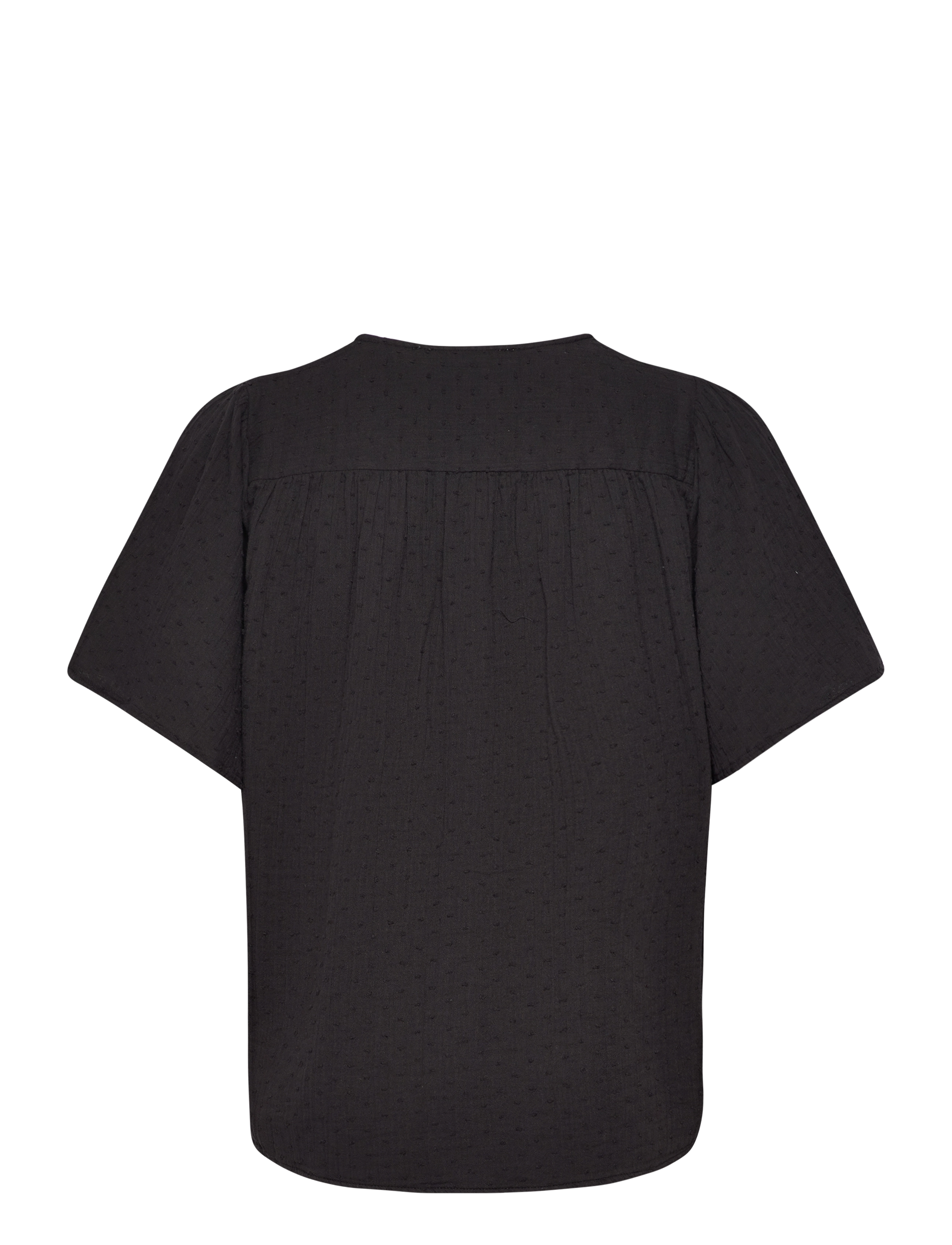 Selected - SLFAMARA 2/4 TOP B - kortærmede bluser - black - 1