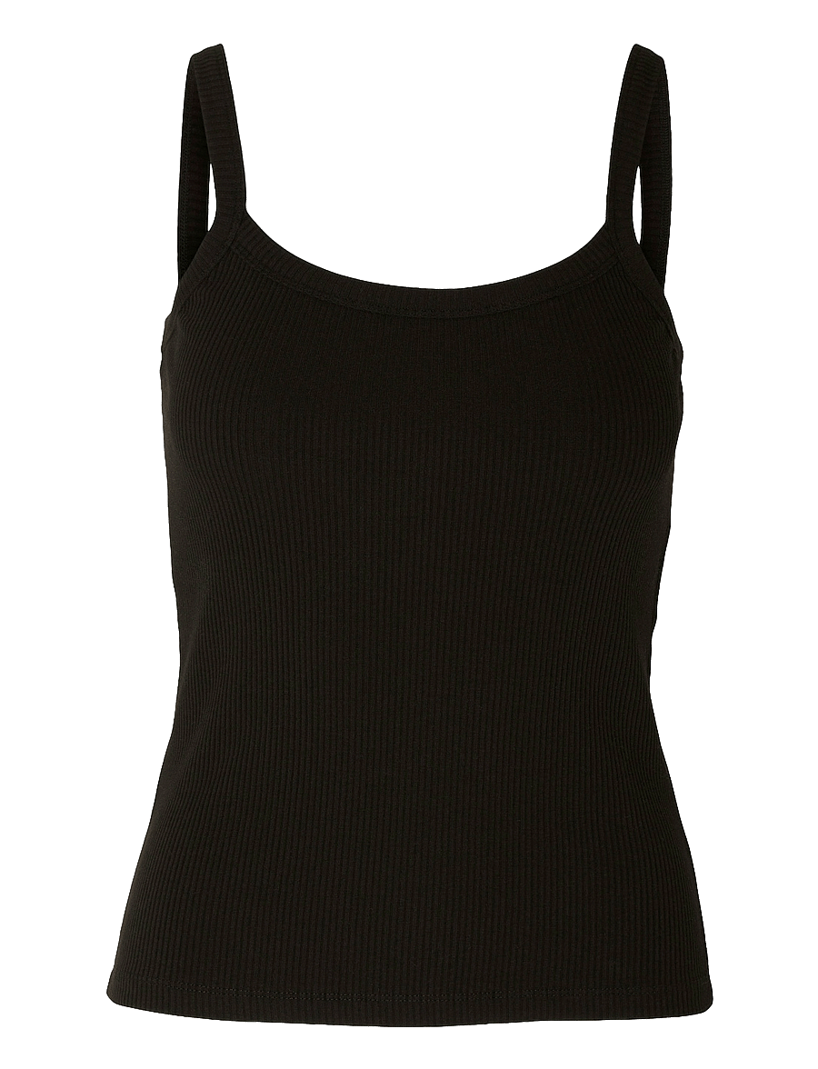 Selected - SLWCELICA ANNA STRAP TANK TOP NOOS - tanktops - black - 1