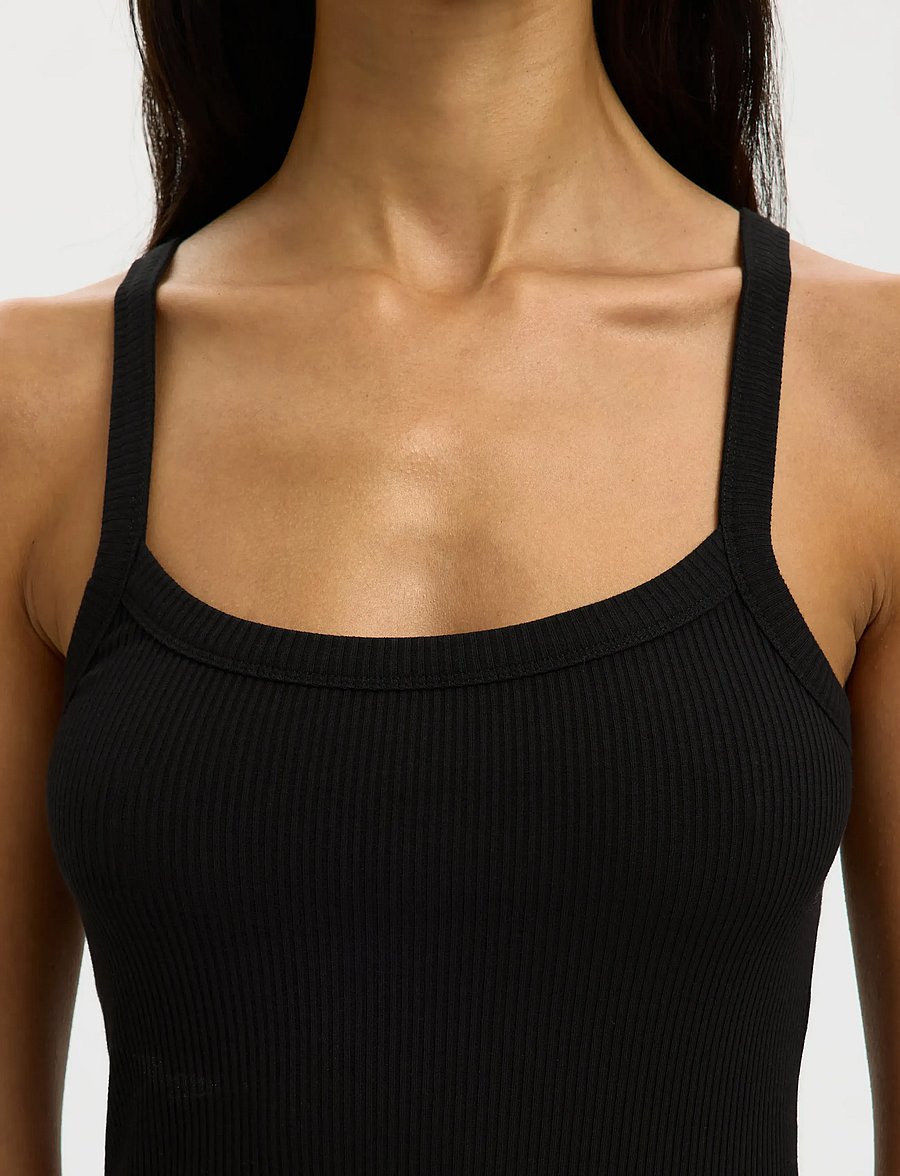 Selected - SLWCELICA ANNA STRAP TANK TOP NOOS - tanktops - black - 5