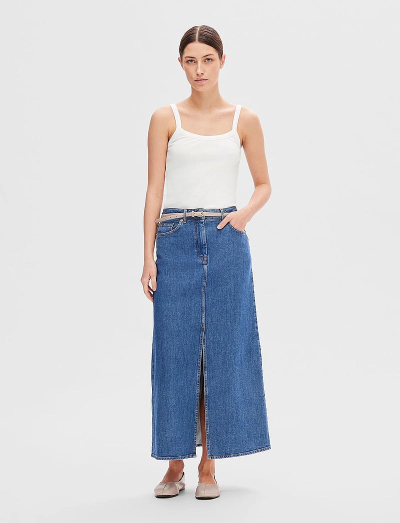 Selected - SLFCELICA ANNA STRAP TANK TOP NOOS - Ärmellose tops - bright white - 5