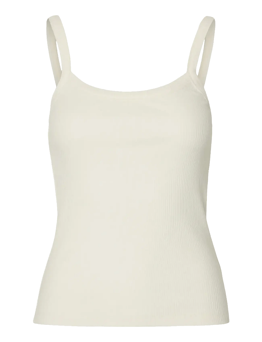 Selected - SLWCELICA ANNA STRAP TANK TOP NOOS - tanktops - snow white - 1