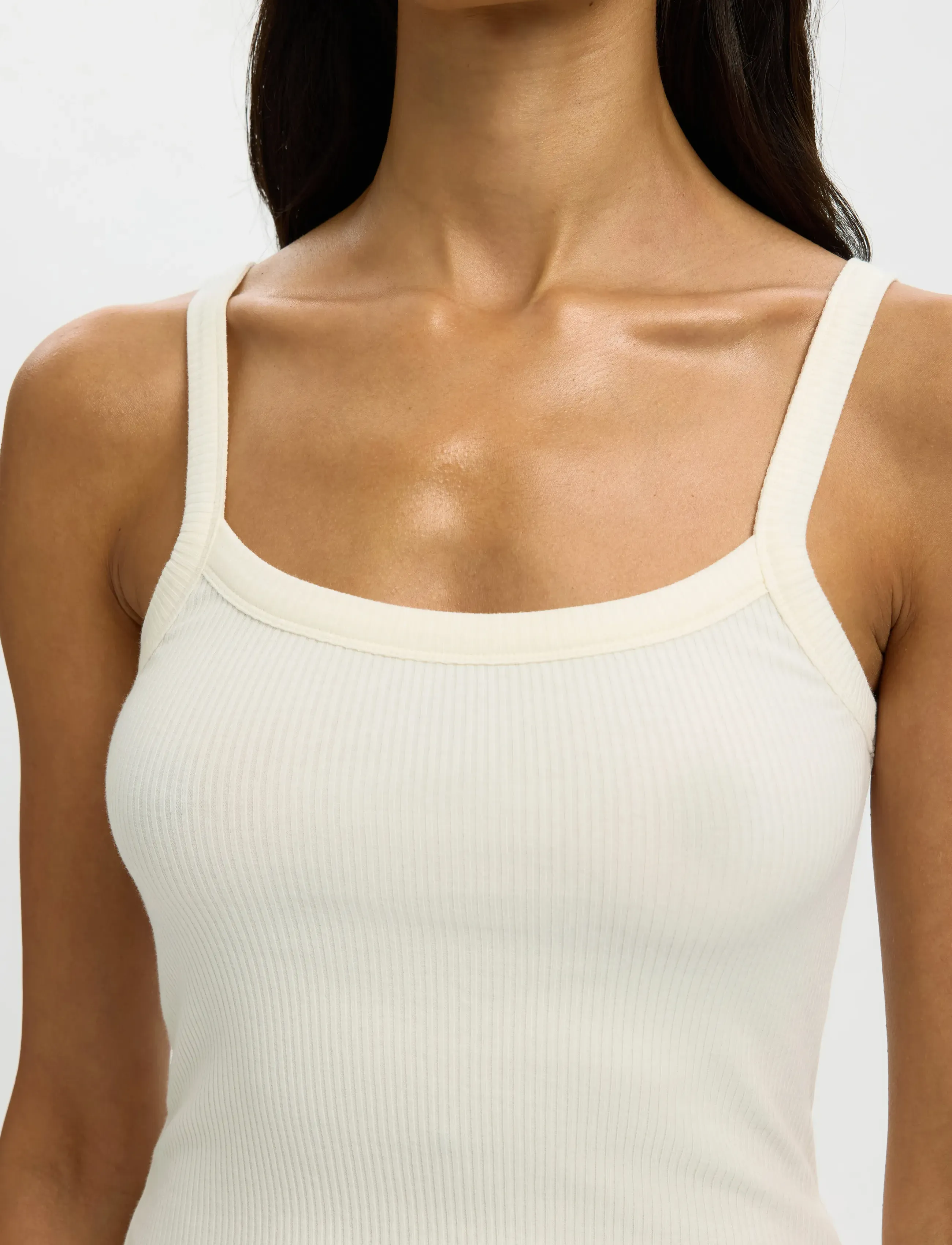Selected - SLWCELICA ANNA STRAP TANK TOP NOOS - Ärmellose tops - snow white - 4