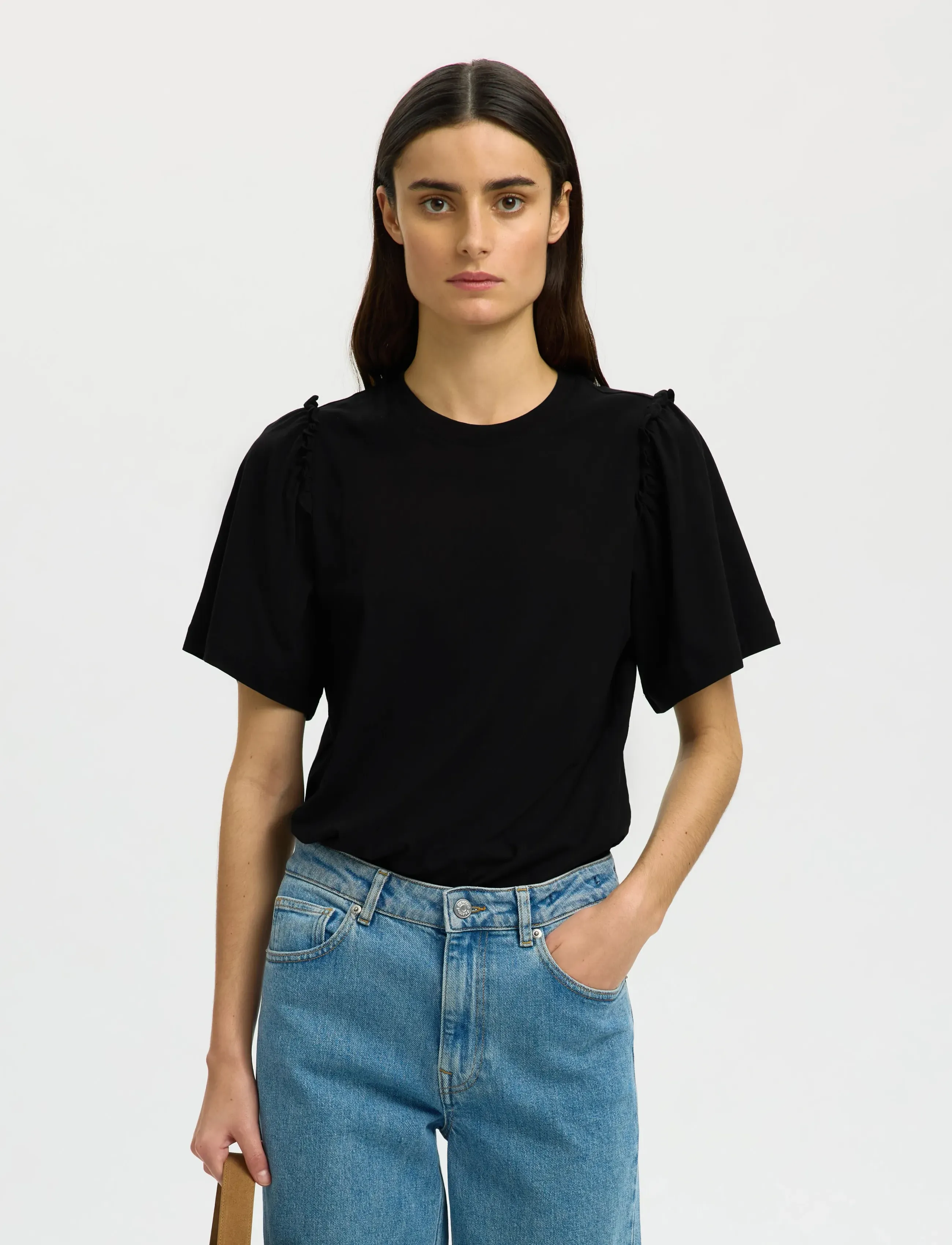 Slwpenelope 2/4 Ruffle Tee Noos