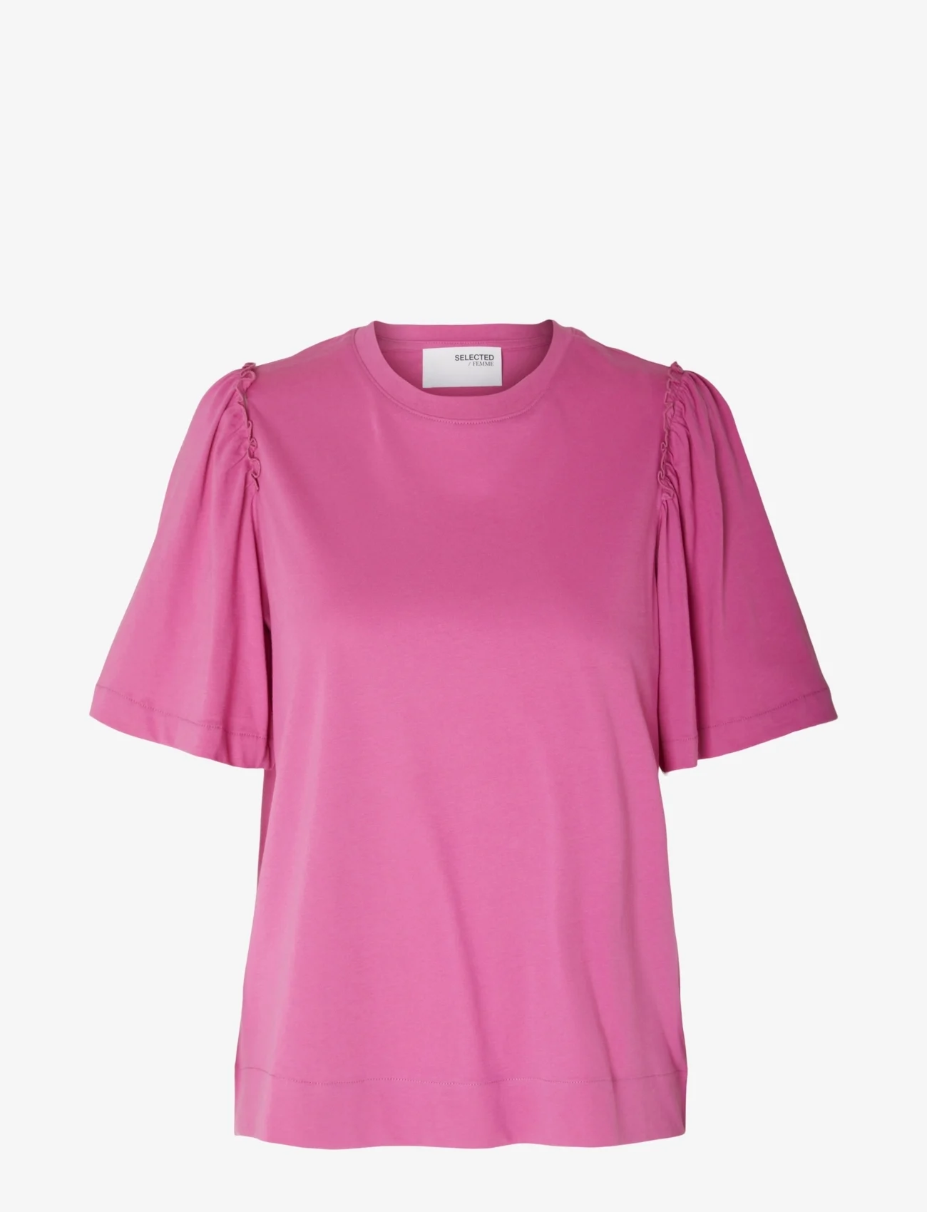Selected Femme - SLFPENELOPE 2/4 RUFFLE TEE - t-shirty - phlox pink - 0